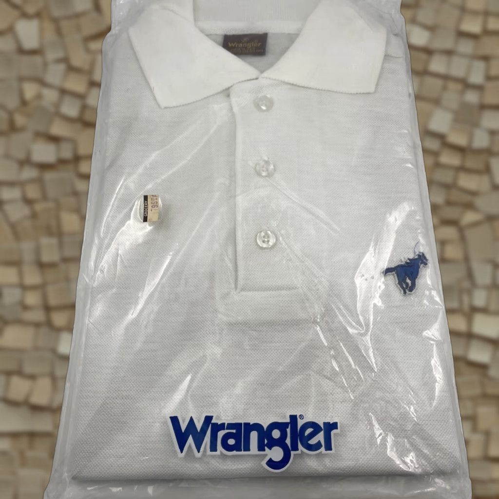Wrangler VINTAGE Wrangler White Polo Shirt S Cotton 1970s White Polo Shirt, Cotton, Short Sleeve, Made in USA, 70s, Secretary/Geek Mens Size US S / EU 44-46 / 1 - 1 Thumbnail