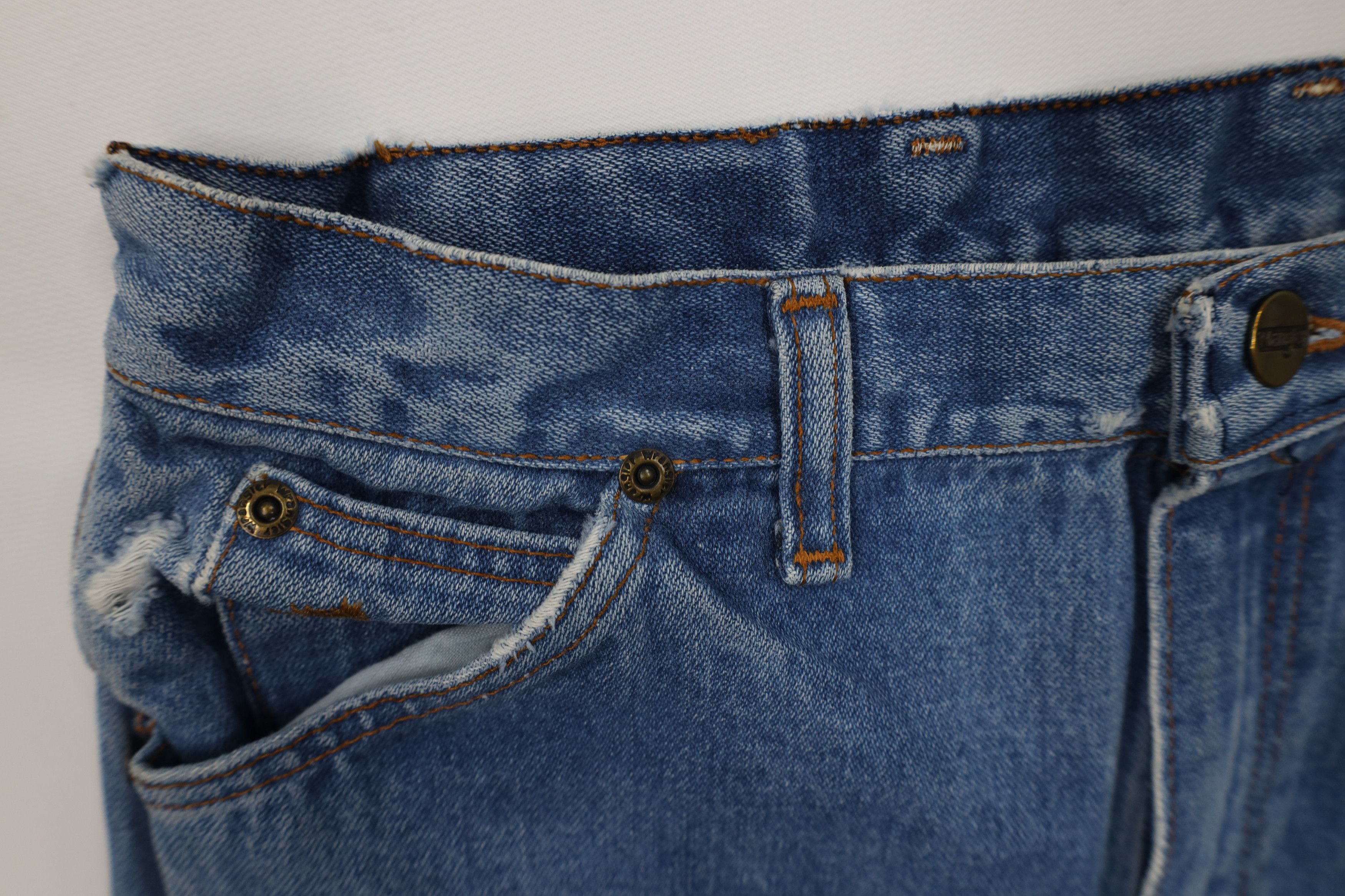 Wrangler Vintage 70s Wrangler Western Straight Leg Jeans Blue USA Size 34" / US 12 / IT 48 - 11 Thumbnail