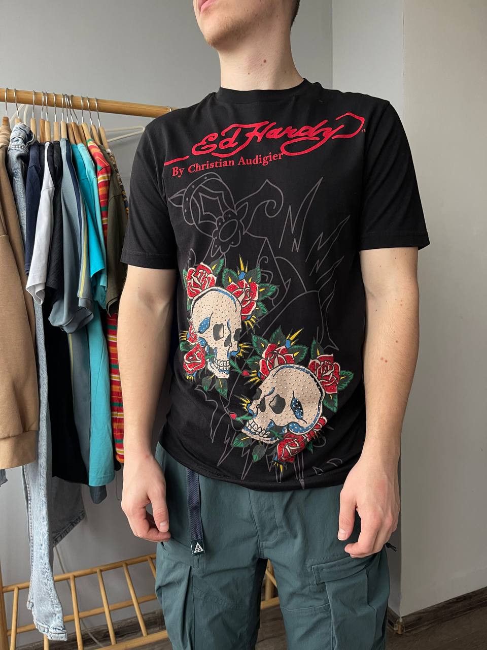 Ed Hardy × Streetwear × Vintage Vintage Ed Hardy skulls big logo y2k tee 90’s Size US M / EU 48-50 / 2 - 1 Thumbnail
