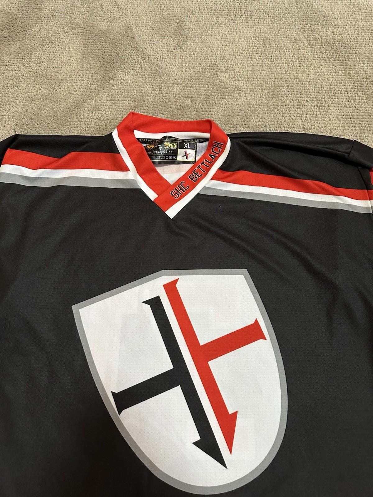 Designer Hockey Jersey 53 SHC Bettlach Trikot Shirt #71 WEIBEL Jersey Size US XL / EU 56 / 4 - 5 Thumbnail