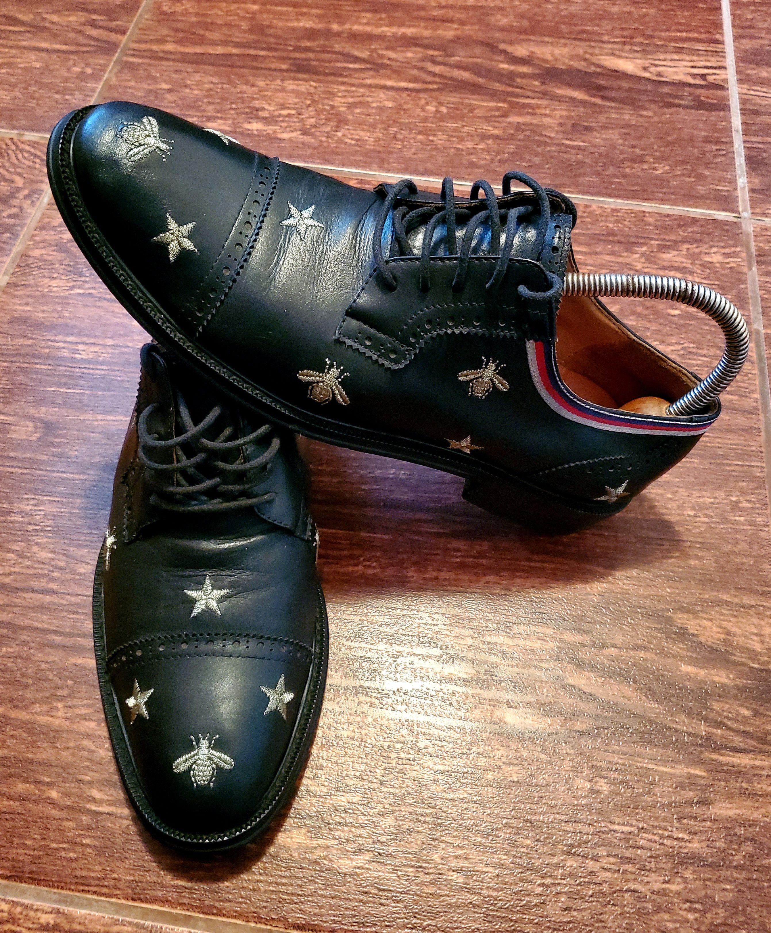 Gucci GUCCI Leather Embroidered Brogue Shoes perfect condition Size US 6.5 / EU 39-40 - 5 Thumbnail