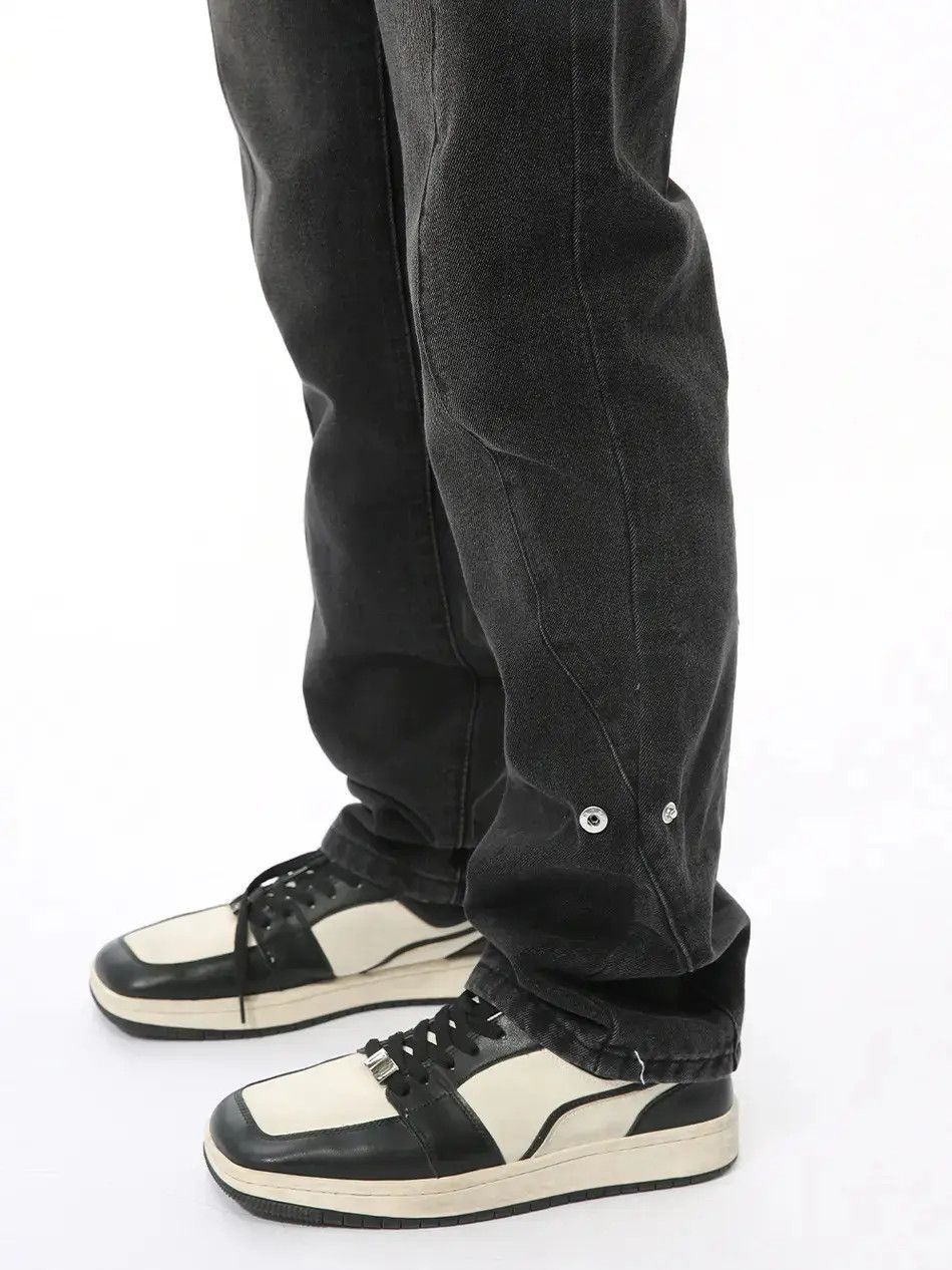 Japanese Brand Retro loose straight leg high street jeans Size US 32 / EU 48 - 2 Thumbnail