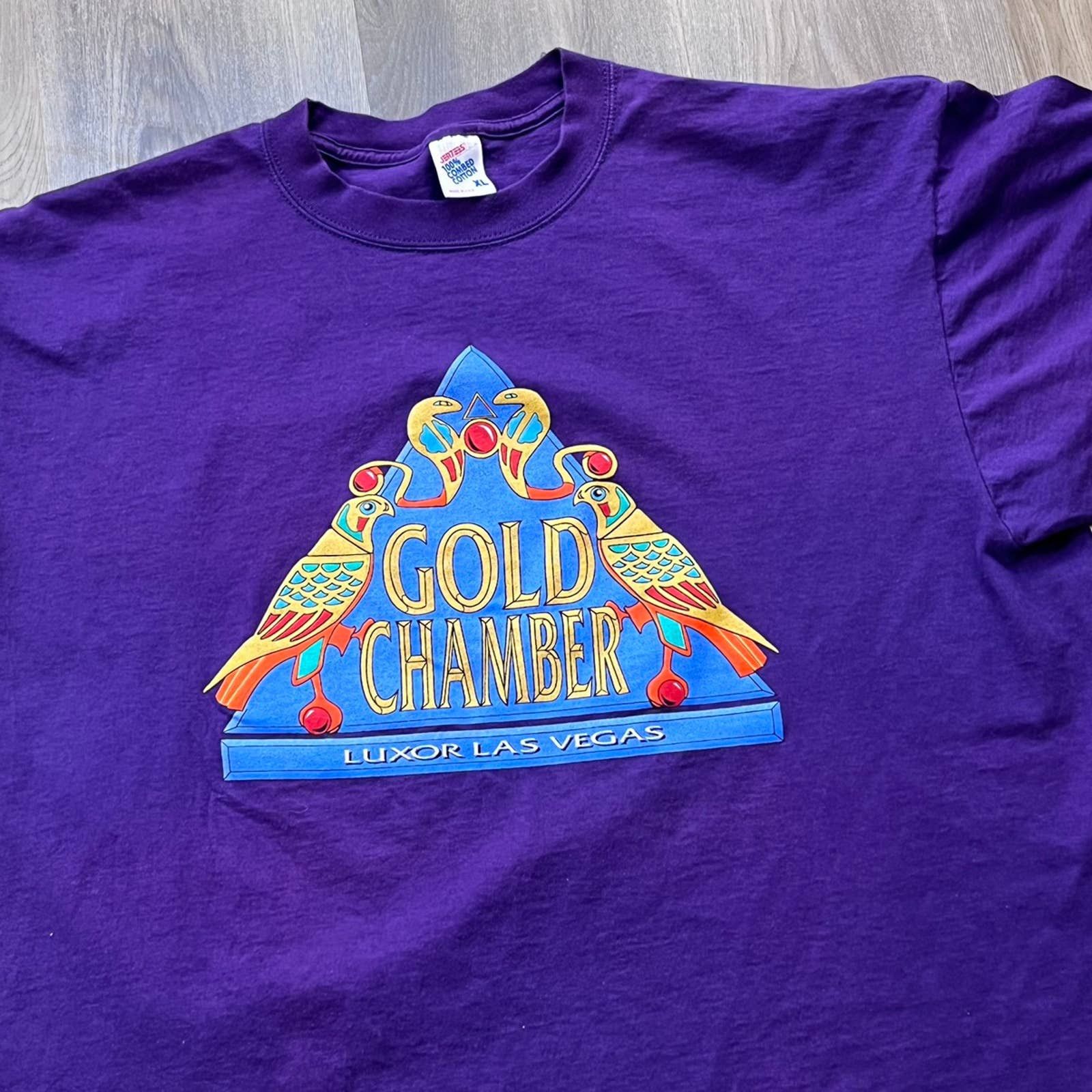 Vintage Vintage 1990’s Jerzees Luxor Gold Chamber Graphic Tee XL Size US L / EU 52-54 / 3 - 2 Thumbnail