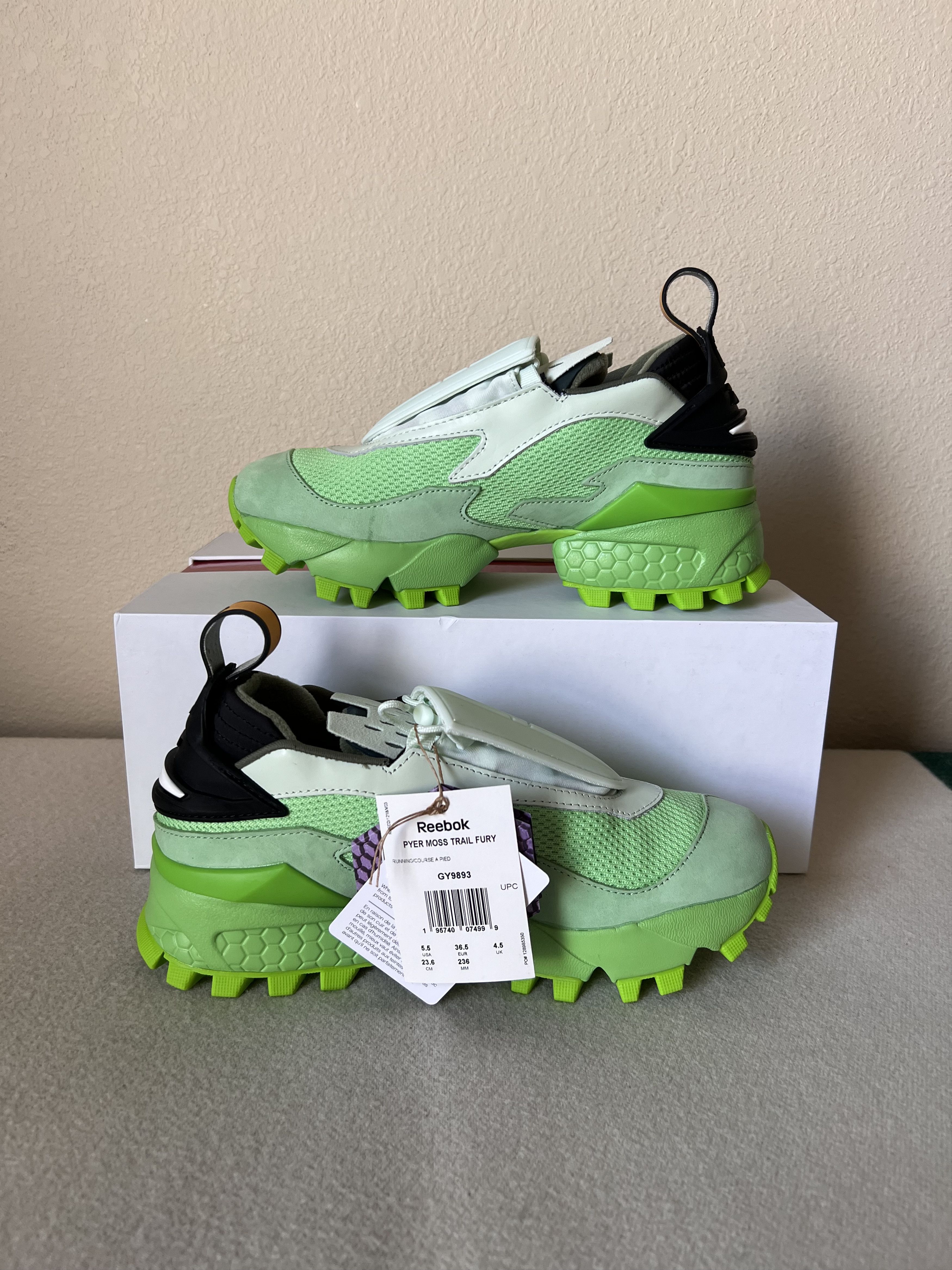 Pyer Moss × Reebok Pyer Moss Reebok Experiment 4 Trail Fury in Celadon Green Size US 7 / IT 37 - 3 Thumbnail