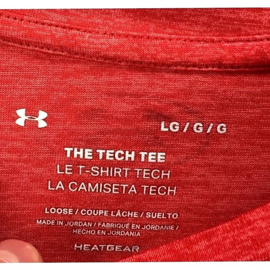 Under Armour Under Armour Shirt Mens Large Red The Tech Tee HeatGear Athletic Raglan Sleeve Size US L / EU 52-54 / 3 - 4 Thumbnail
