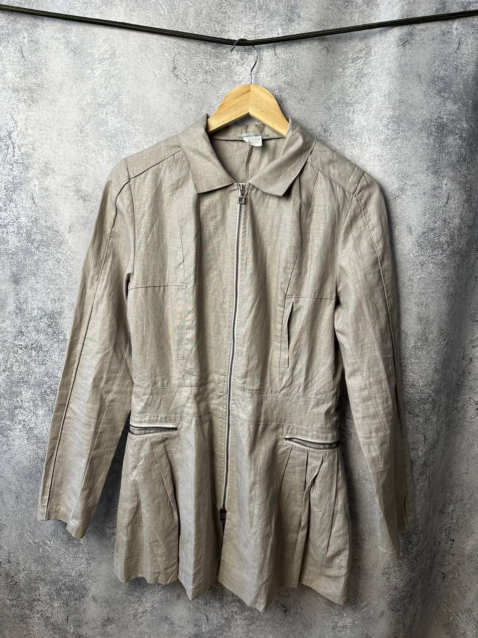 Sarah Pacini SARAH PACINI Linen Full Zip Lagenlook Jacket Blazer Coat Size M / US 6-8 / IT 42-44 - 2 Thumbnail