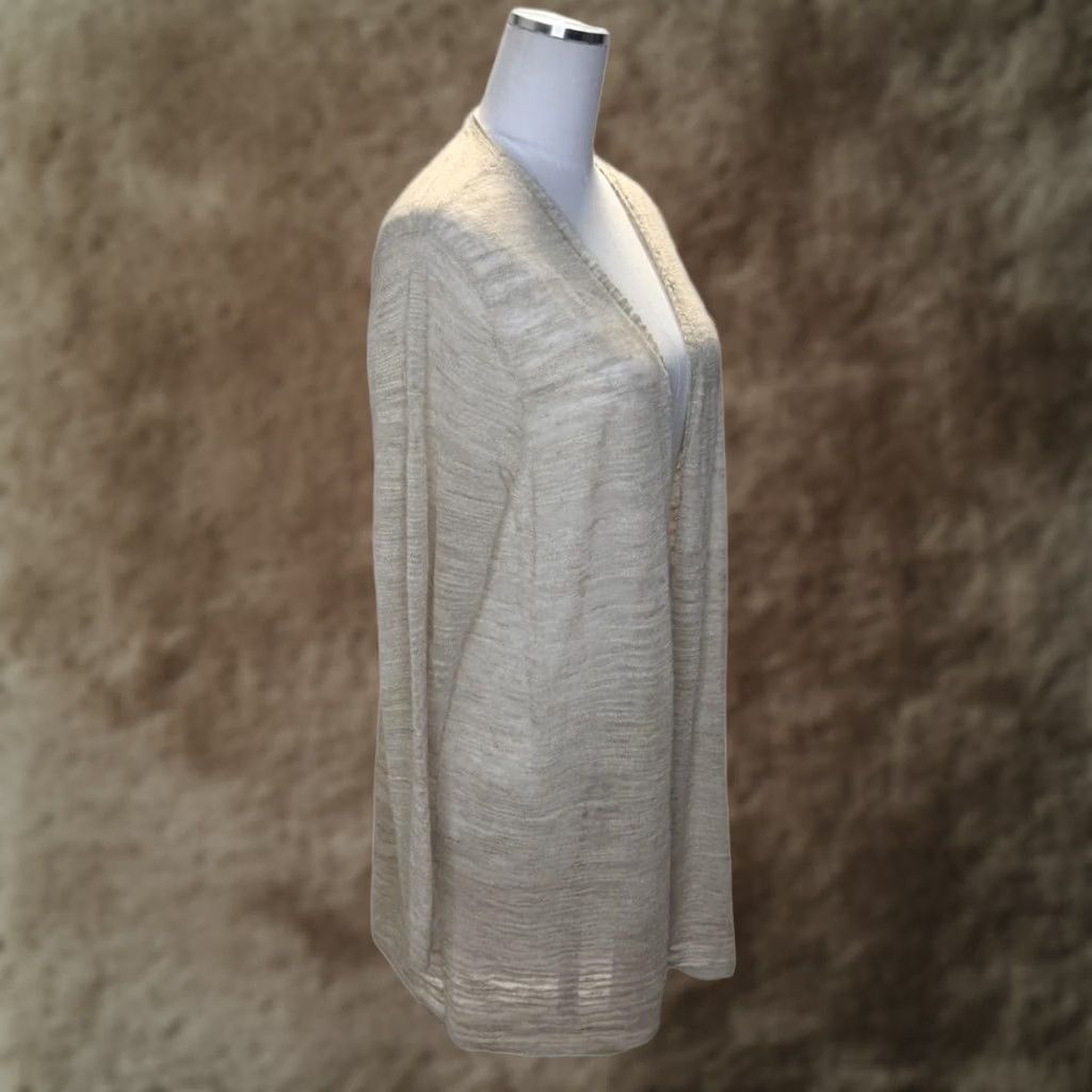 Eileen Fisher Eileen Fisher Cardigan Sweater Womens 1X Beige Linen Blend Open Front Size XL / US 12-14 / IT 48-50 - 1 Thumbnail