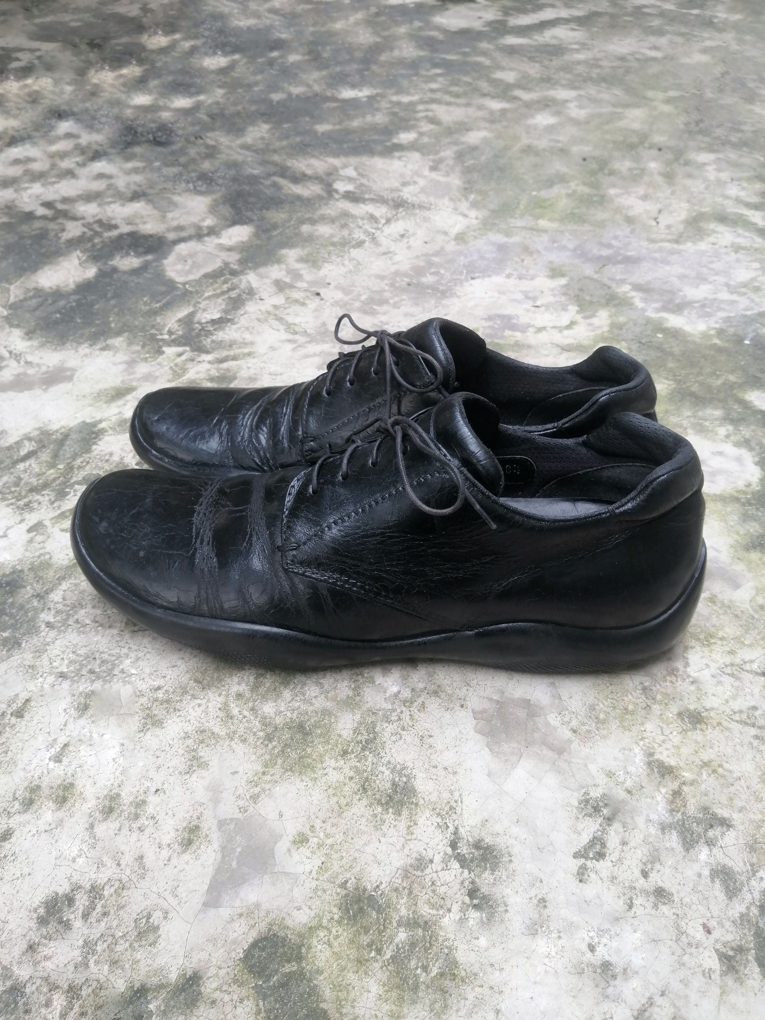 Prada Prada Black Leather Derby Sneakers US 8.5 Made in Italy Size US 8.5 / EU 41-42 - 3 Thumbnail