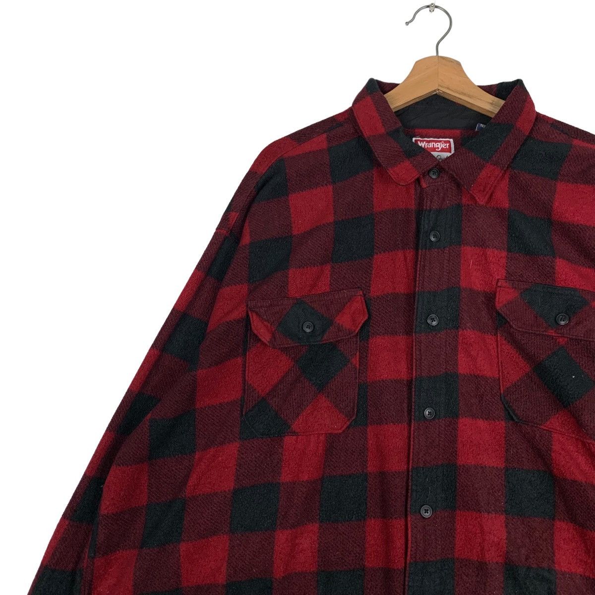 Wrangler WRANGLER Checked Flannel Plaid Button Up Shirt #0417-C19 Size US XXL / EU 58 / 5 - 6 Thumbnail