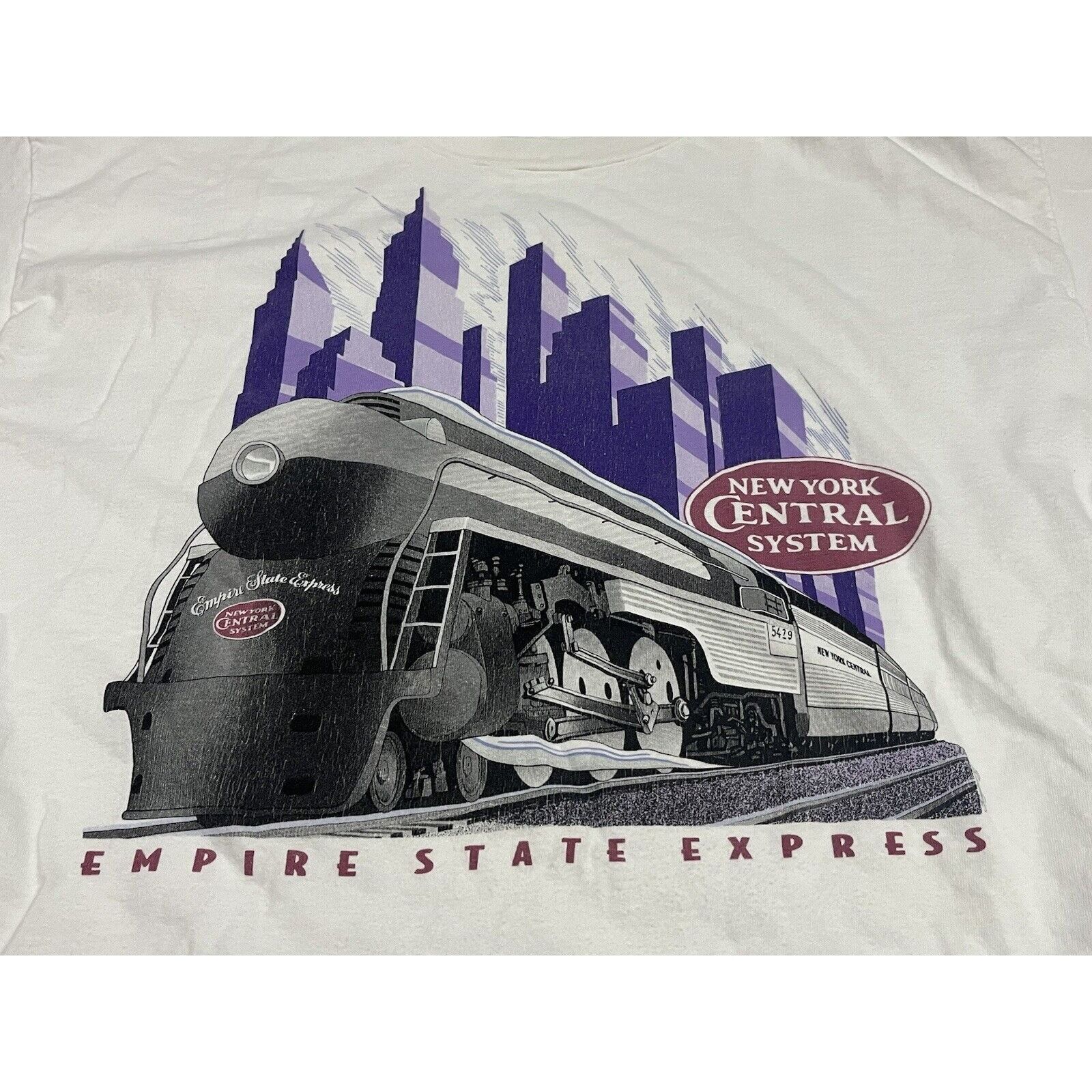 Hanes Vintage Empire State Express T Shirt Train Railroad New York Size US XL / EU 56 / 4 - 3 Thumbnail