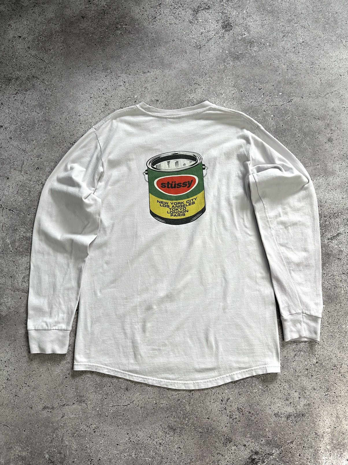 Stussy × Vintage Vintage Stussy Y2K Long Sleeve Big Logo Distressed Size US M / EU 48-50 / 2 - 2 Thumbnail