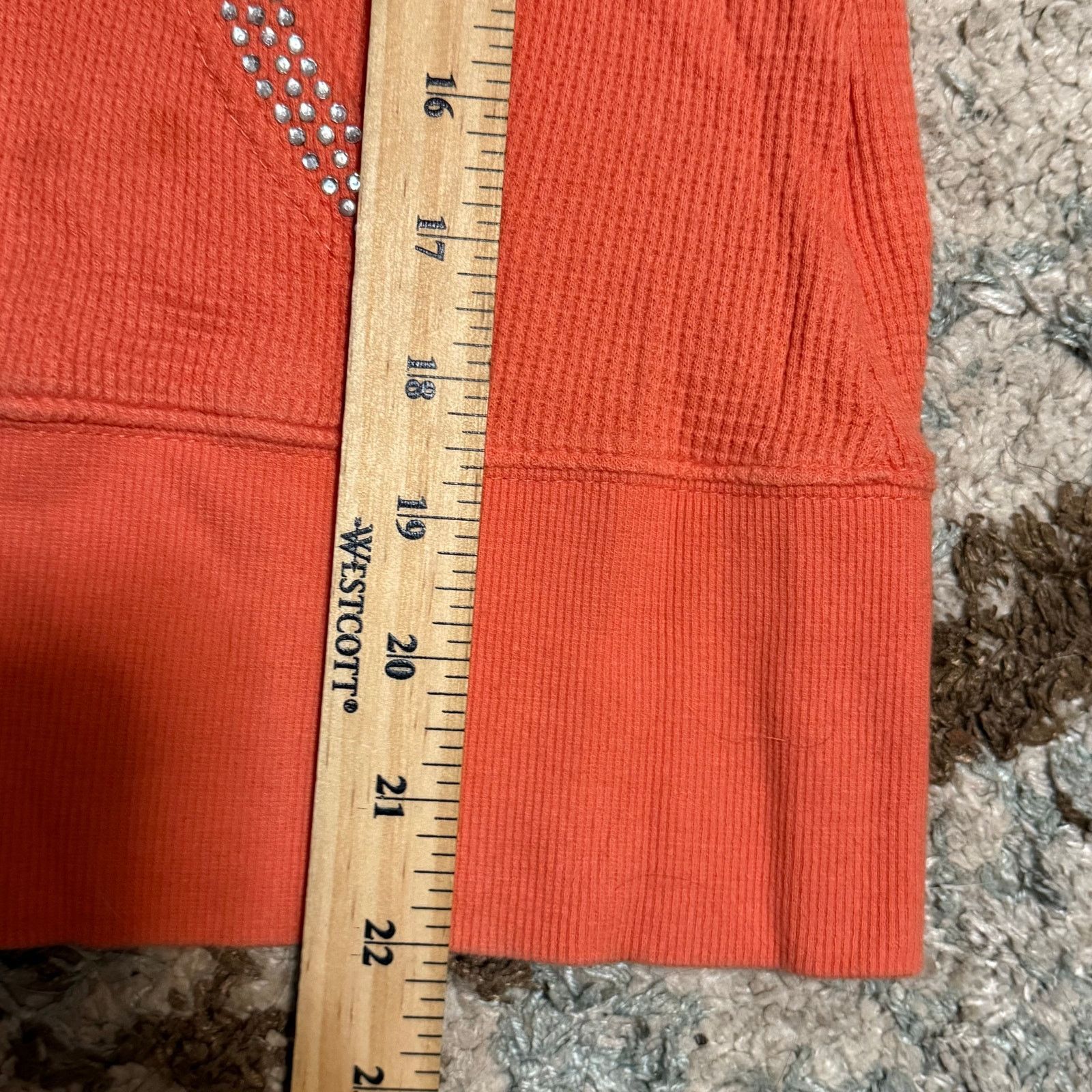 Ariat Ariat Waffle Knit Thermal Hoodie Large Western Coral Size L / US 10 / IT 46 - 6 Thumbnail