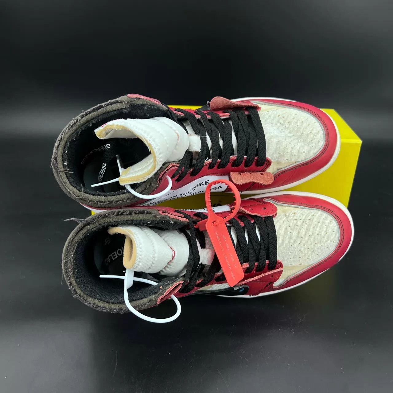 Off-White Off-White x AJ1 Chicago 42.5 Worn 2x CH2993 Size US 9.5 / EU 42-43 - 8 Thumbnail