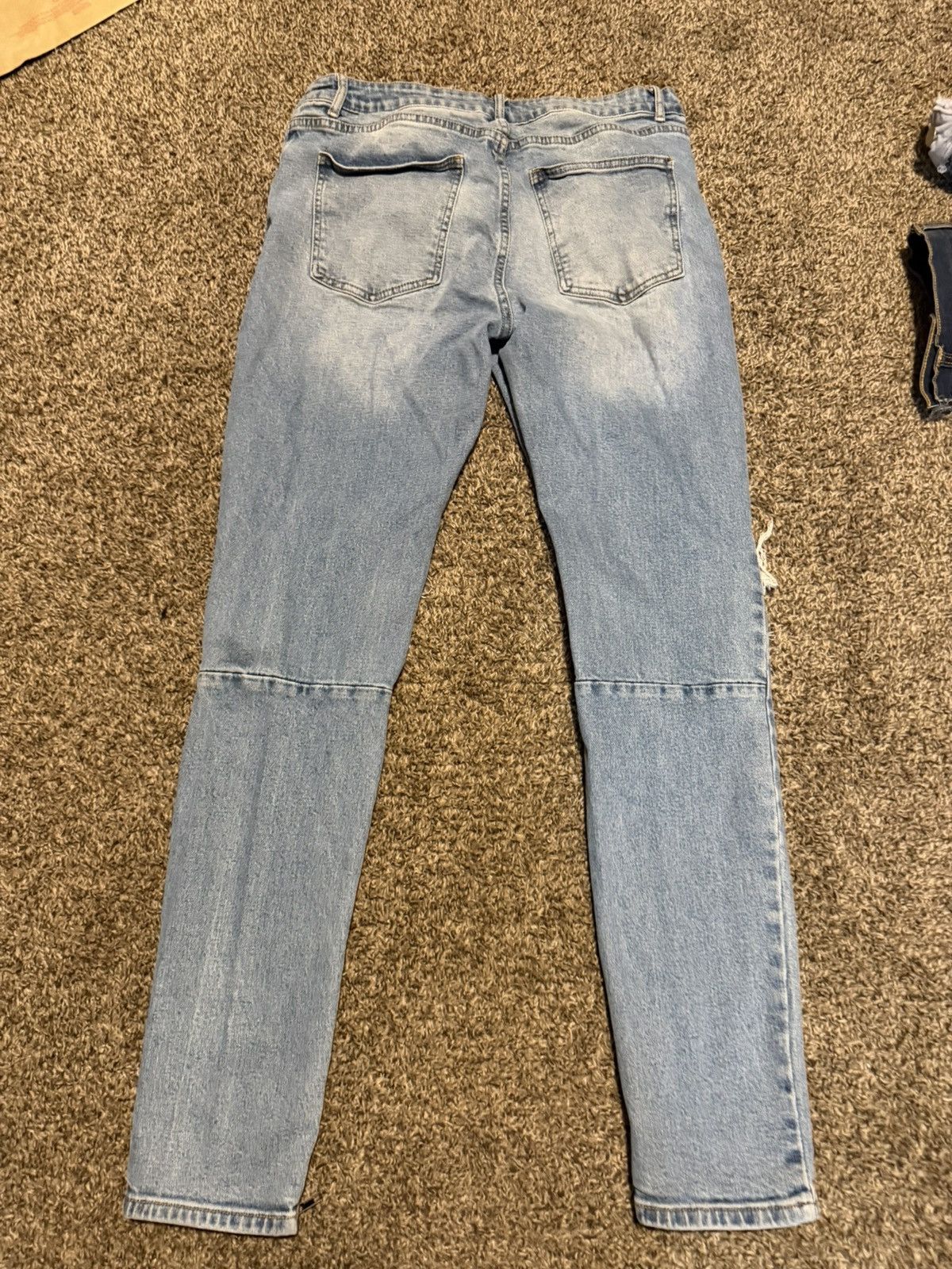 Fashion Nova Fashion Nova Men Distressed Skinny Jeans w/ Ankle Zippers Size US 34 / EU 50 - 2 Thumbnail