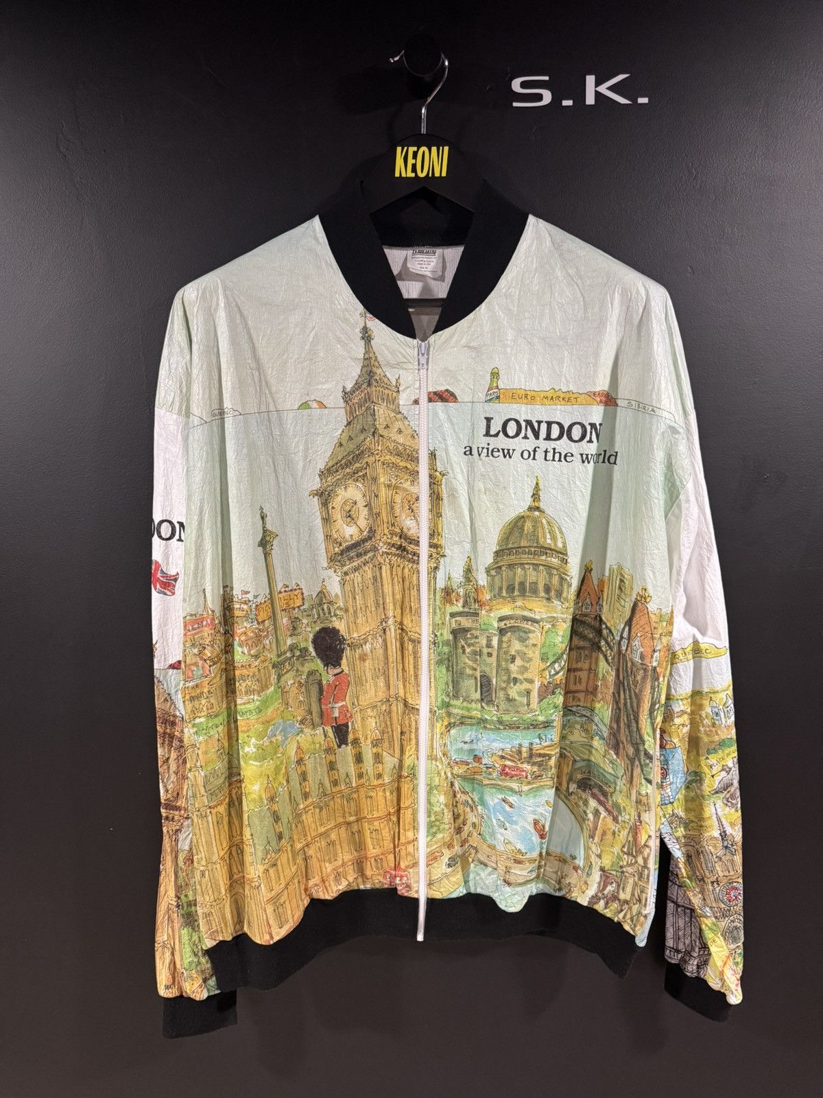 Other 80s / 90s Vintage London Paris Map Windbreaker Jacket XL Size US XL / EU 56 / 4 - 1 Thumbnail