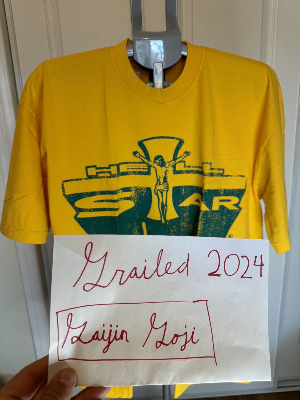 HELLSTAR Hellstar Yellow Jesus Emblem Path To Paradise Tee Size US XL / EU 56 / 4 - 5 Thumbnail