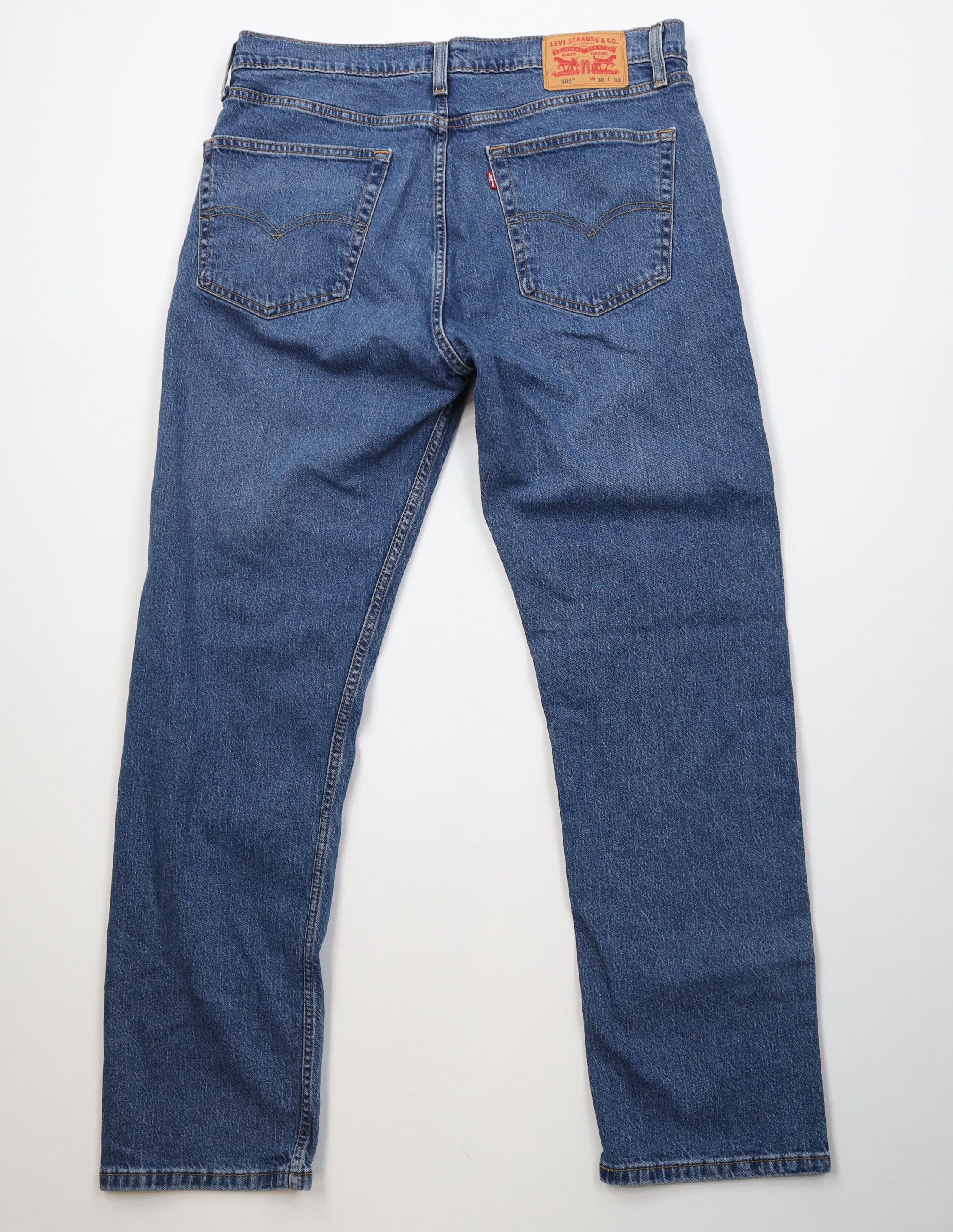 Levi's Vintage Y2K Levis 505 Stretch Regular Straight Leg Jeans Size US 36 / EU 52 - 9 Thumbnail