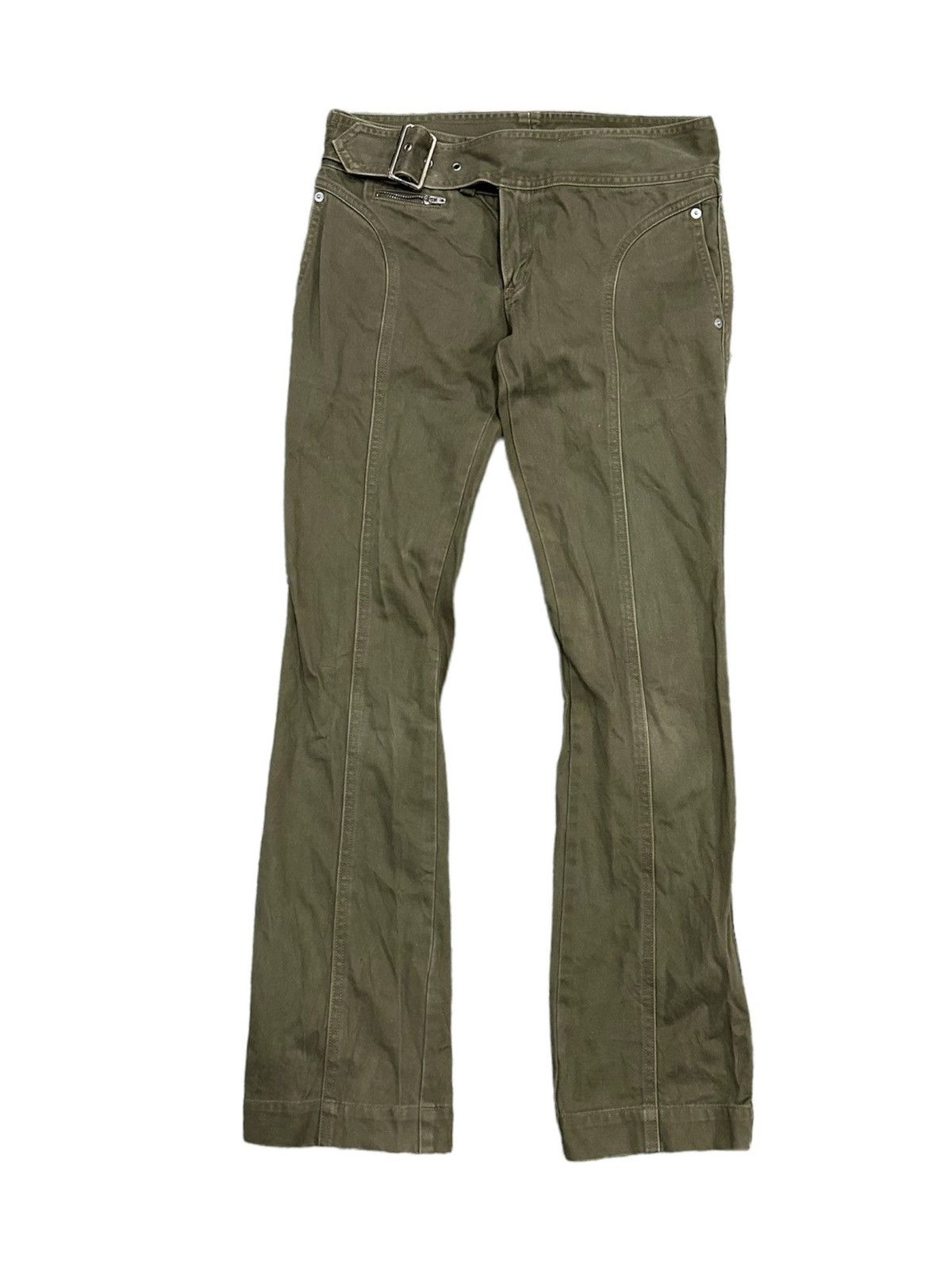 image of Edge Rupert Punk Asymetrical Multi Zipper Tapered Pant in Brown, Men's (Size 28)