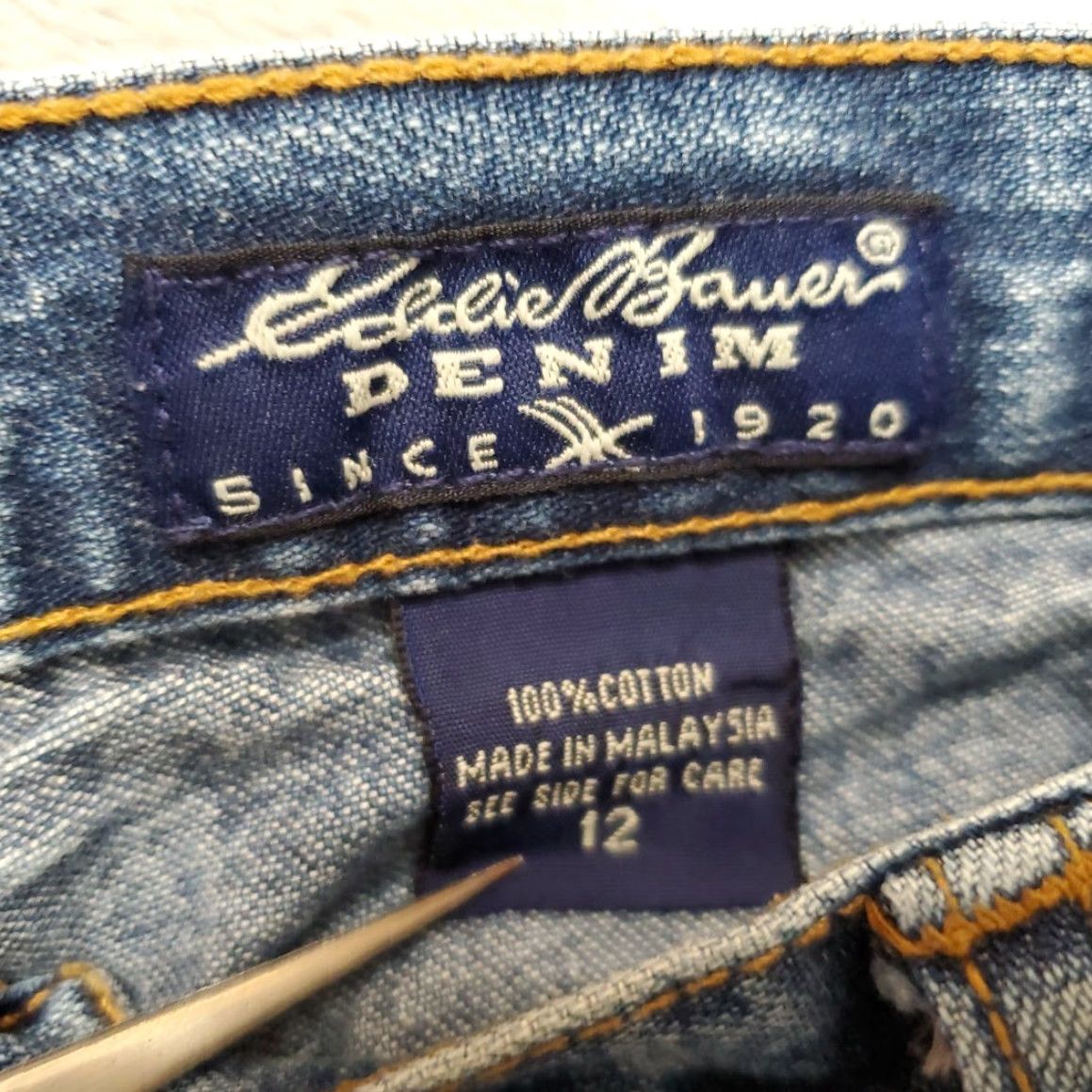 Eddie Bauer VINTAGE Eddie Bauer Jeans Womens 12 Faded Blue Denim Everyday Comfort Pants Size 34" / US 12 / IT 48 - 3 Thumbnail