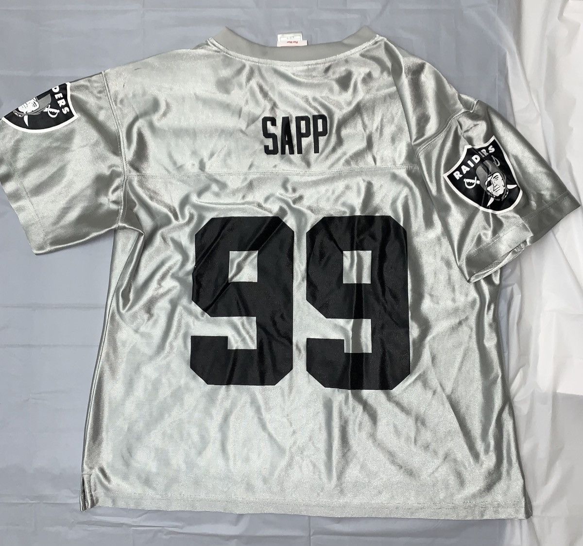 NFL Vintage NFL Oakland Raiders Warren Sapp Jersey Womens Large Size L / US 10 / IT 46 - 1 Thumbnail
