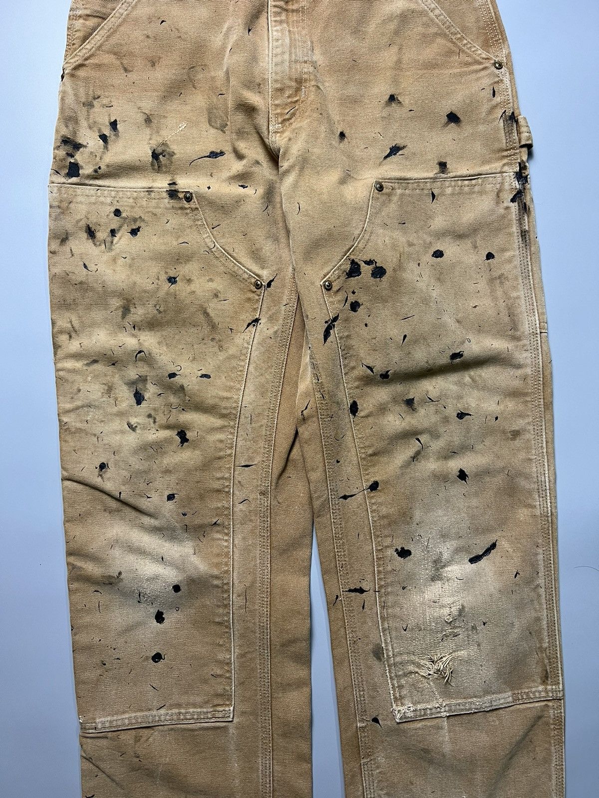 Carhartt × Vintage Vintage 1990s Carhartt DoubleKnee Paint Splatter Size US 30 / EU 46 - 2 Thumbnail