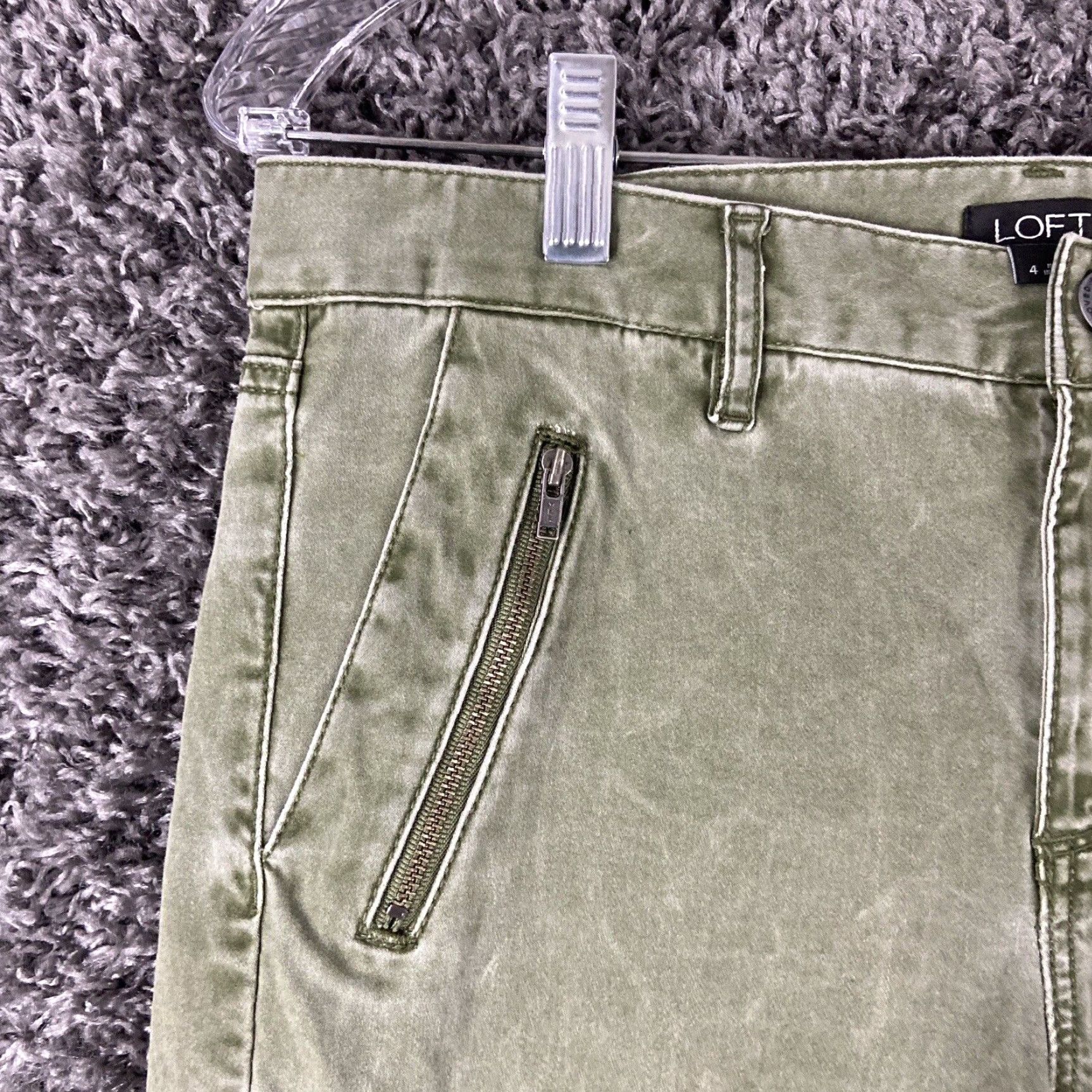 Loft VINTAGE Loft Green Skinny Pants Women's Size 4 Ankle Cropped for Women Size 27" / US 4 / IT 40 - 4 Thumbnail