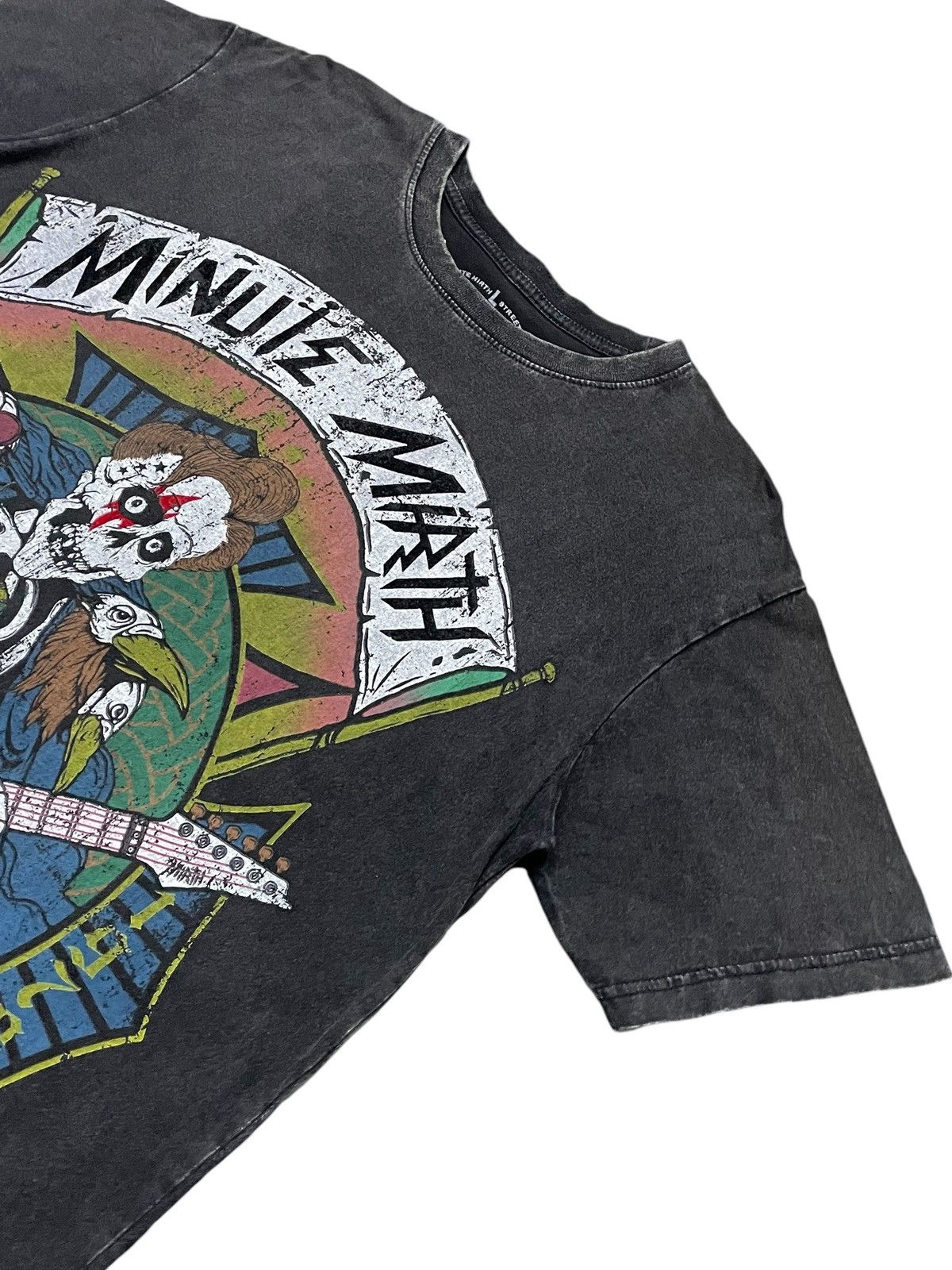 Hysteric Glamour × Japanese Brand Minute Mirth Rockin Skeletons Vintage Black Wash Tshirt Size US L / EU 52-54 / 3 - 3 Thumbnail