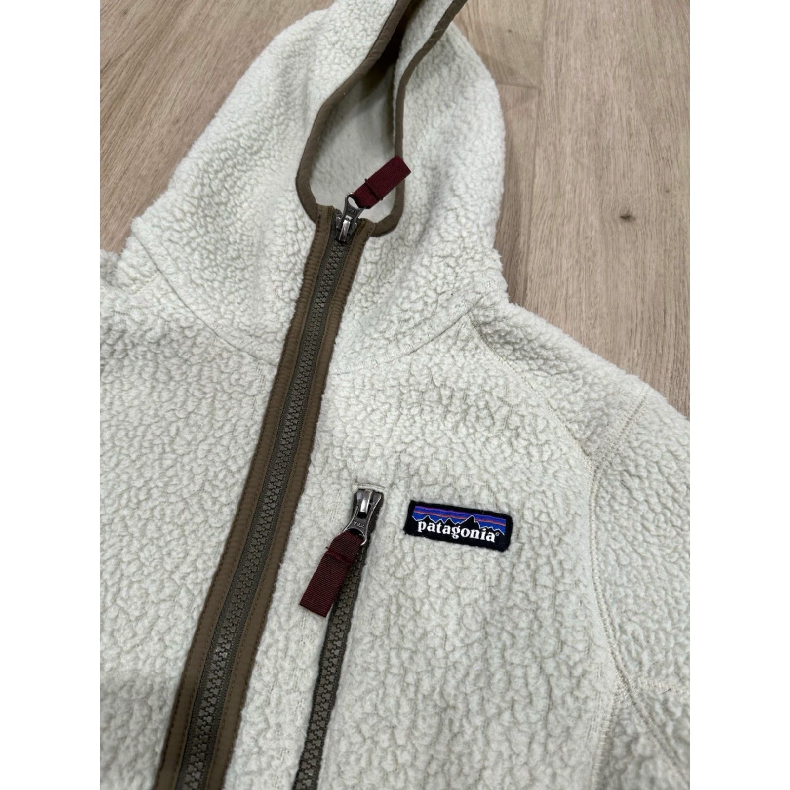 Patagonia Patagonia Jacket Womens S Ivory Fleece Full Zip Hooded Mid-Length 22805 Size S / US 4 / IT 40 - 5 Thumbnail