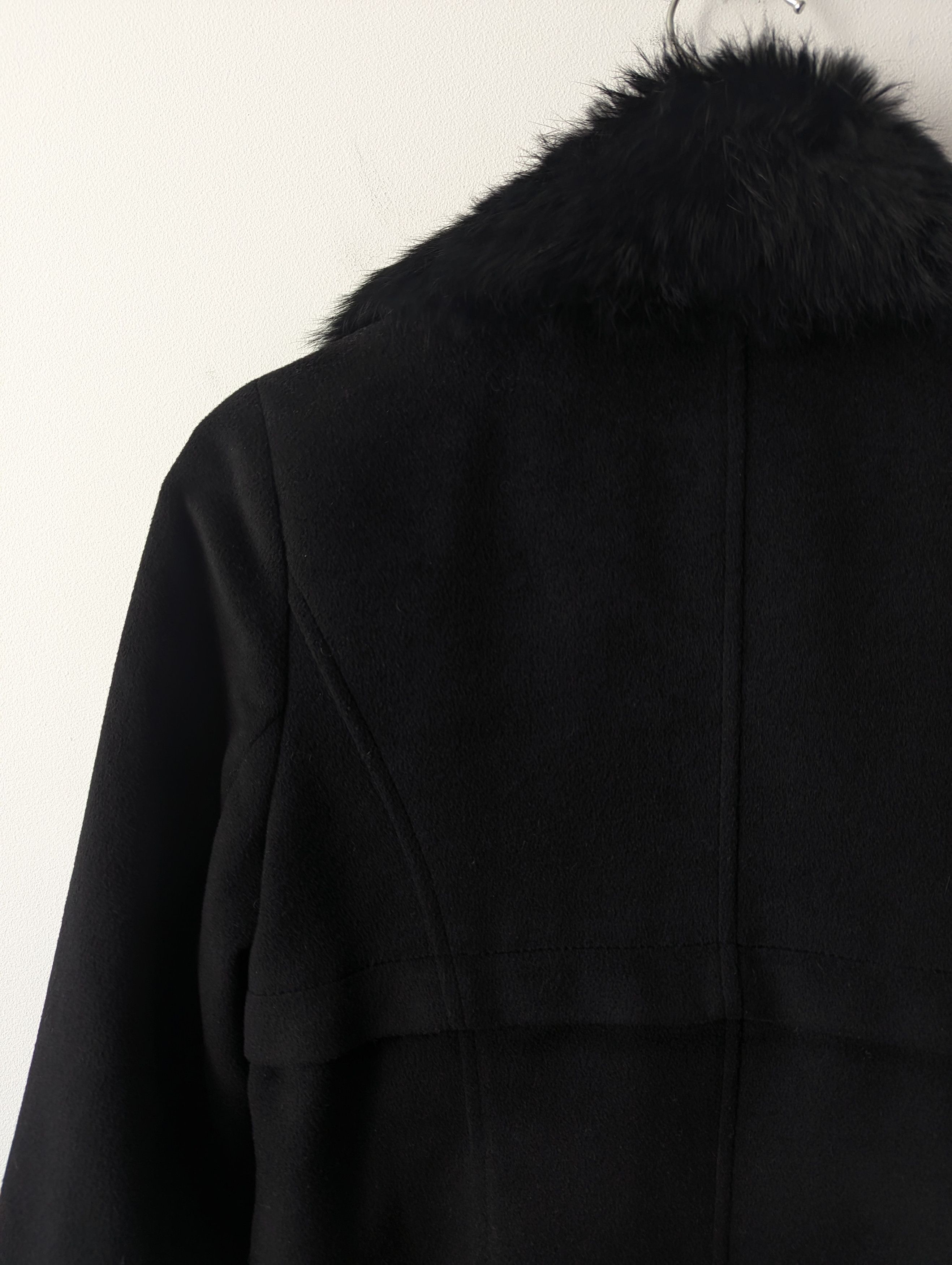 Chloe Chloé Wool Black Coat Detachable Fur Collar Size XS / US 0-2 / IT 36-38 - 13 Thumbnail
