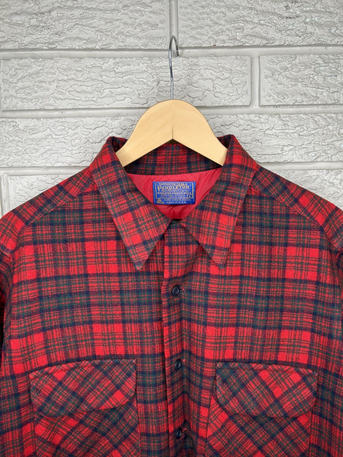 Pendleton Vintage 60s Pendleton Loop Collar Wool Board Shirt Size US L / EU 52-54 / 3 - 6 Thumbnail