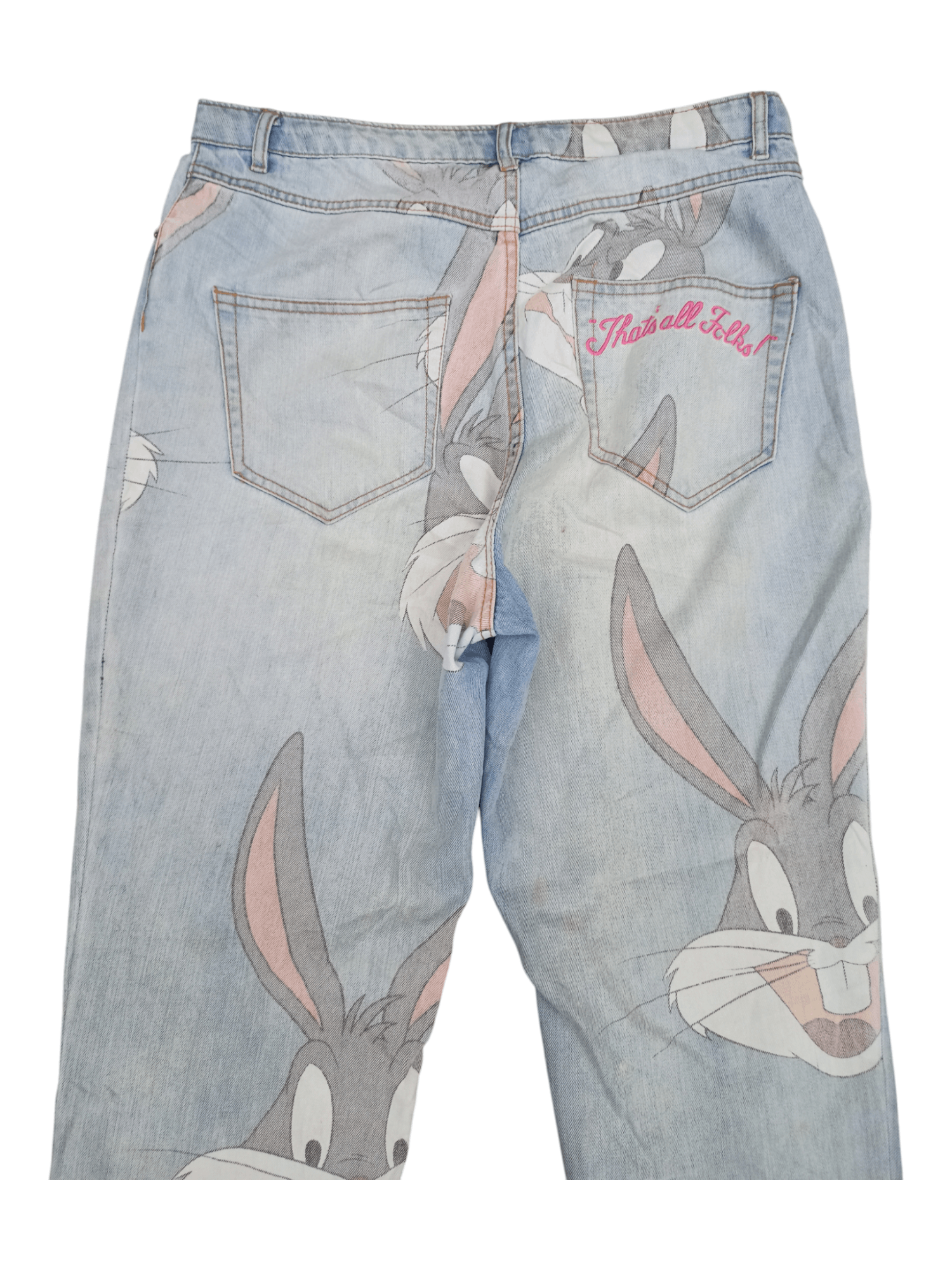 Divided LOONEY TUNES BUGS BUNNY Hip Hop Baggy Street Fashion Jeans Size 31" - 13 Thumbnail
