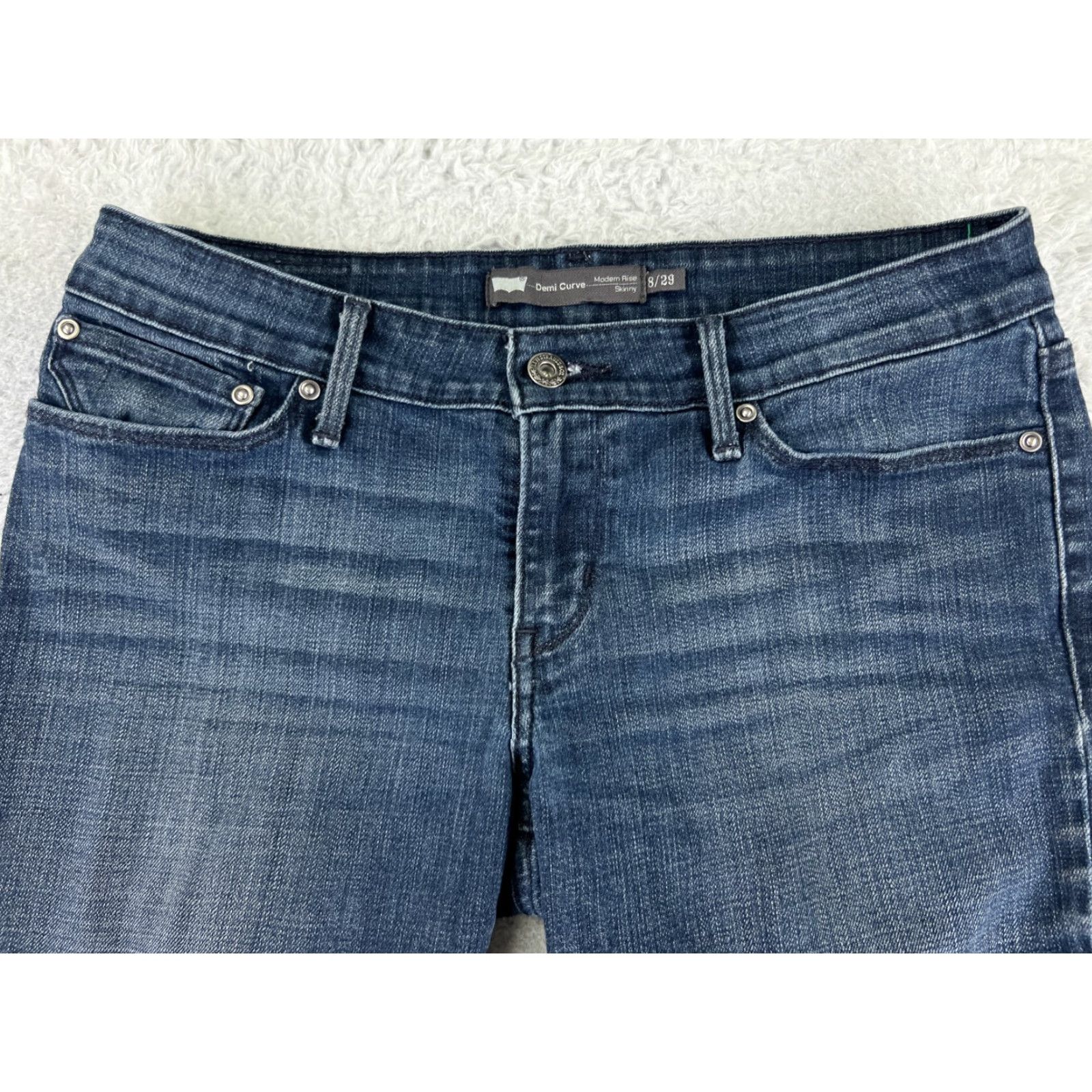Levi's VINTAGE Levis Jeans Womens 26x30 Denim Blue 3 Slim Skinny Bootcut Low Rise City Levi’s Demi Curve Womens Jeans 5-Pocket Stretch Regular Country Mexico Size 26" / US 2 / IT 38 - 4 Thumbnail