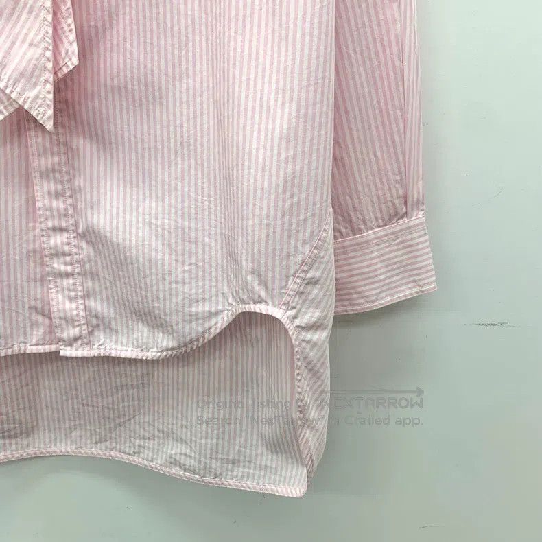 Balenciaga Balenciaga Pink Striped Back Lettering Printed Tie Bow Cot Size XXS / US 00 / IT 34 - 4 Thumbnail