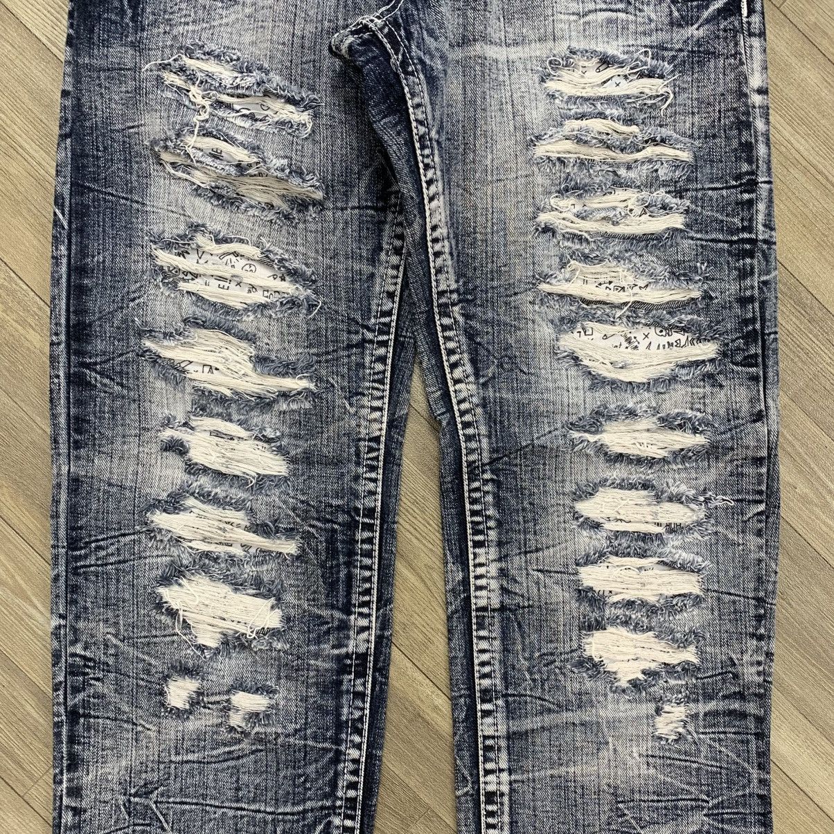If Six Was Nine × Japanese Brand × Le Grande Bleu (L.G.B.) CRAZY Y2K Original Jeans Distressed Faded Acid Wash Jeans Size US 28 / EU 44 - 4 Thumbnail