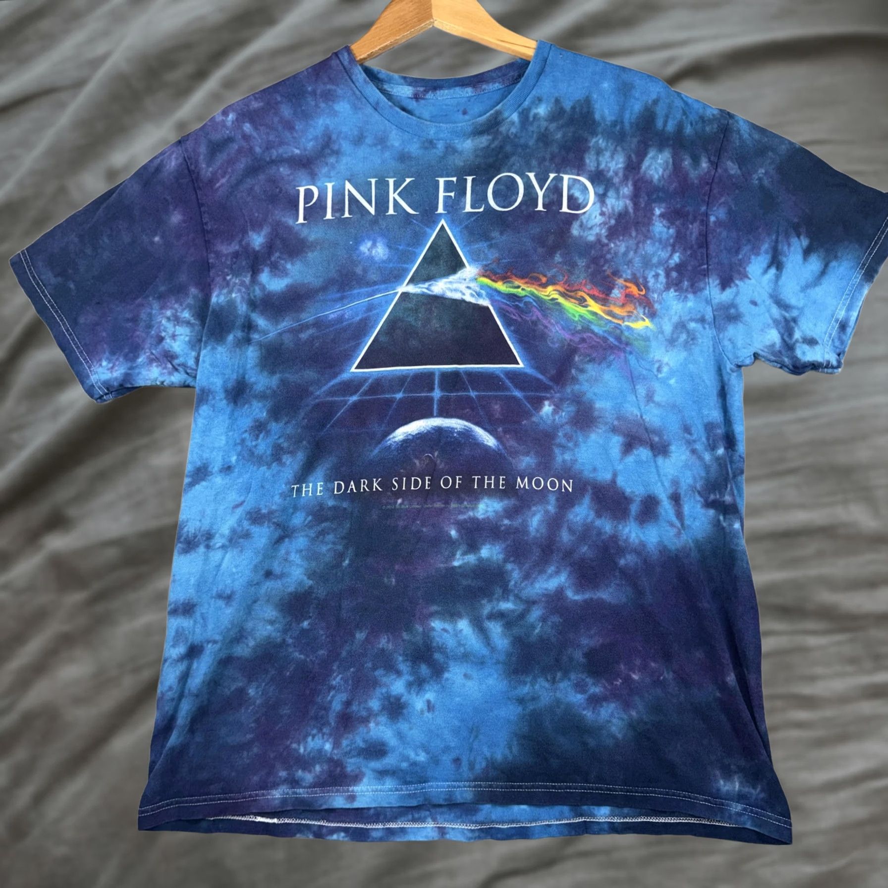 Vintage Pink Floyd The Dark Side of the Moon Galaxy Tie-Dye T-Shirt 2012 Size Large Size US L / EU 52-54 / 3 - 1 Thumbnail