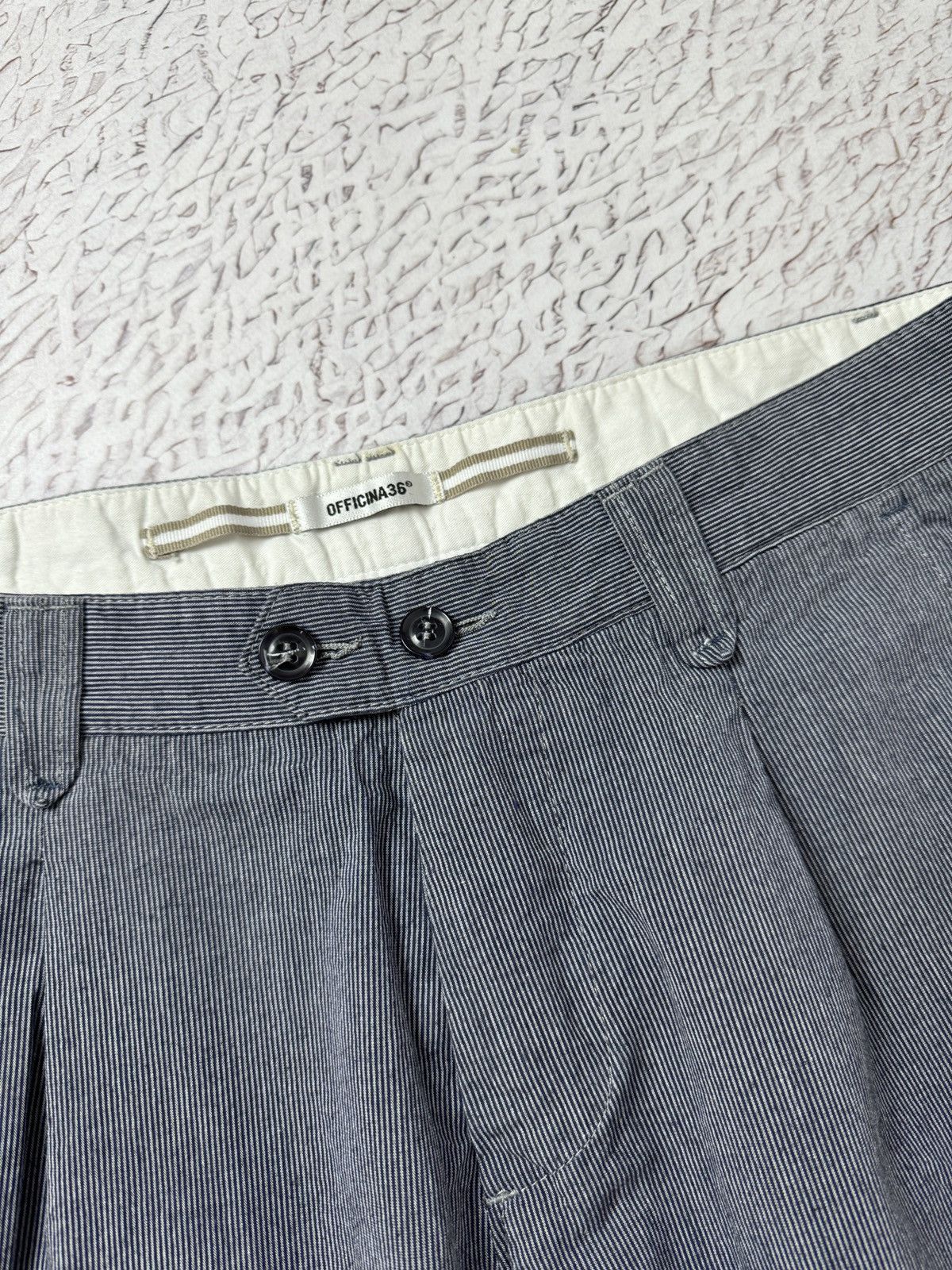 Officina36 Officina 36 cotton striped grey cropped chino pants Size US 30 / EU 46 - 8 Thumbnail