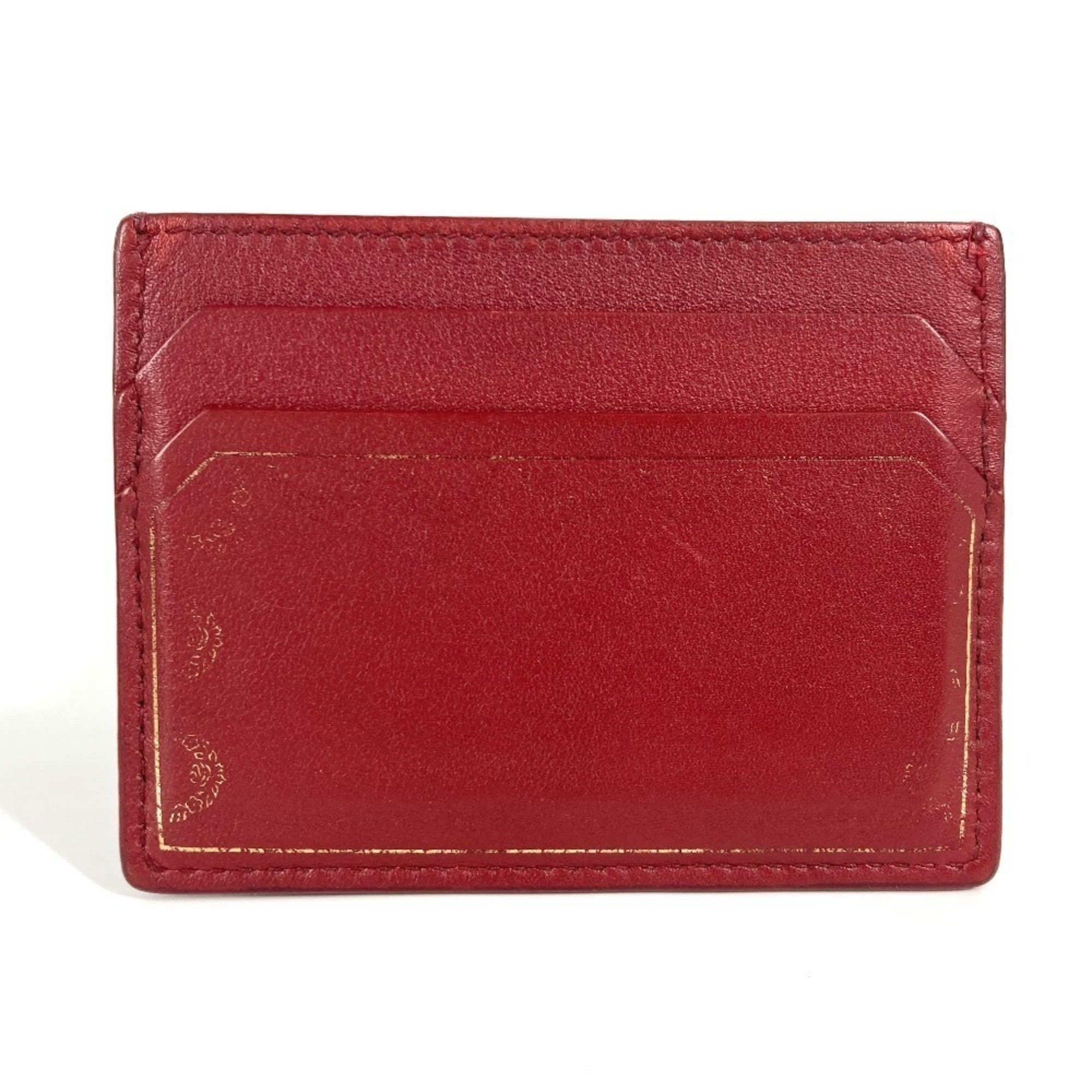 Cartier CARTIER Garland de Cartier Business Card Holder, Pass Case, Leather, Women's, Wine Red Size ONE SIZE - 1 Thumbnail