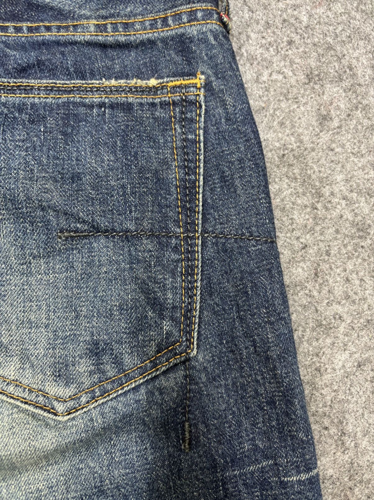 Japanese Brand 💥90s Denim Character💥DDRD Skinny Blue Wash Denim F640 Size US 33 - 17 Thumbnail