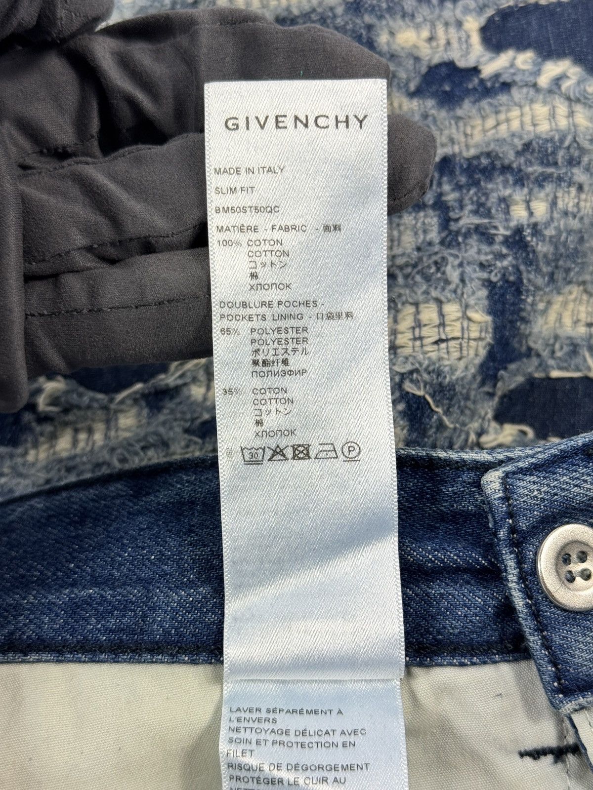 Givenchy BY MATHEW WILLIANS DISTRESSED SLIM FIT JEANS Size US 34 / EU 50 - 9 Thumbnail