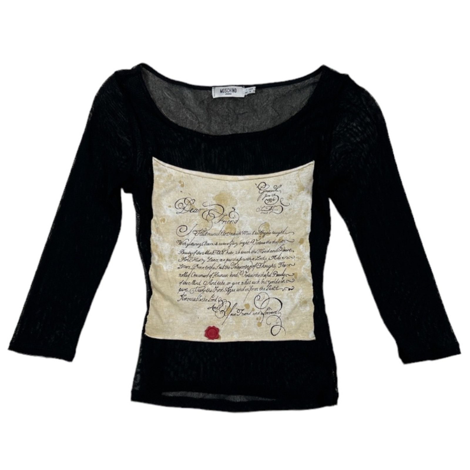 Moschino Moschino Mesh Black Top | Size 6 Size M / US 6-8 / IT 42-44 - 1 Thumbnail
