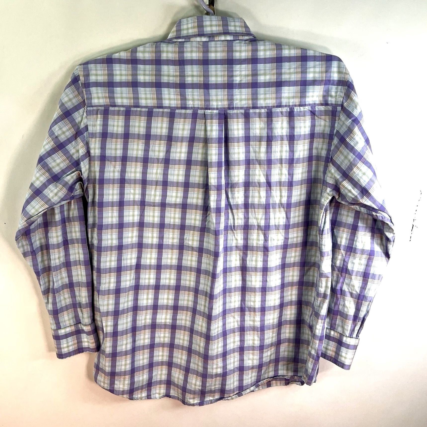 Wrangler VINTAGE Wrangler George Strait Cowboy Cut Button-Up Plaid Shirt Adult Large Purple Casual Workwear Mens Size US L / EU 52-54 / 3 - 6 Thumbnail