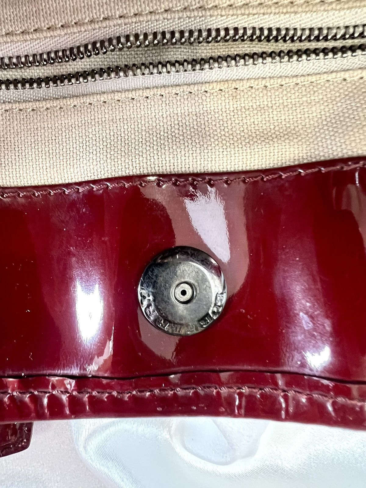 Burberry Burberry Heart Check Tote – Burgundy Red Size ONE SIZE - 14 Thumbnail