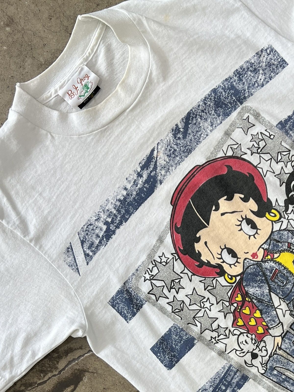 Vintage Vintage 1989 Betty Boop Denim Single Stitch Tee Medium Size US M / EU 48-50 / 2 - 1 Thumbnail