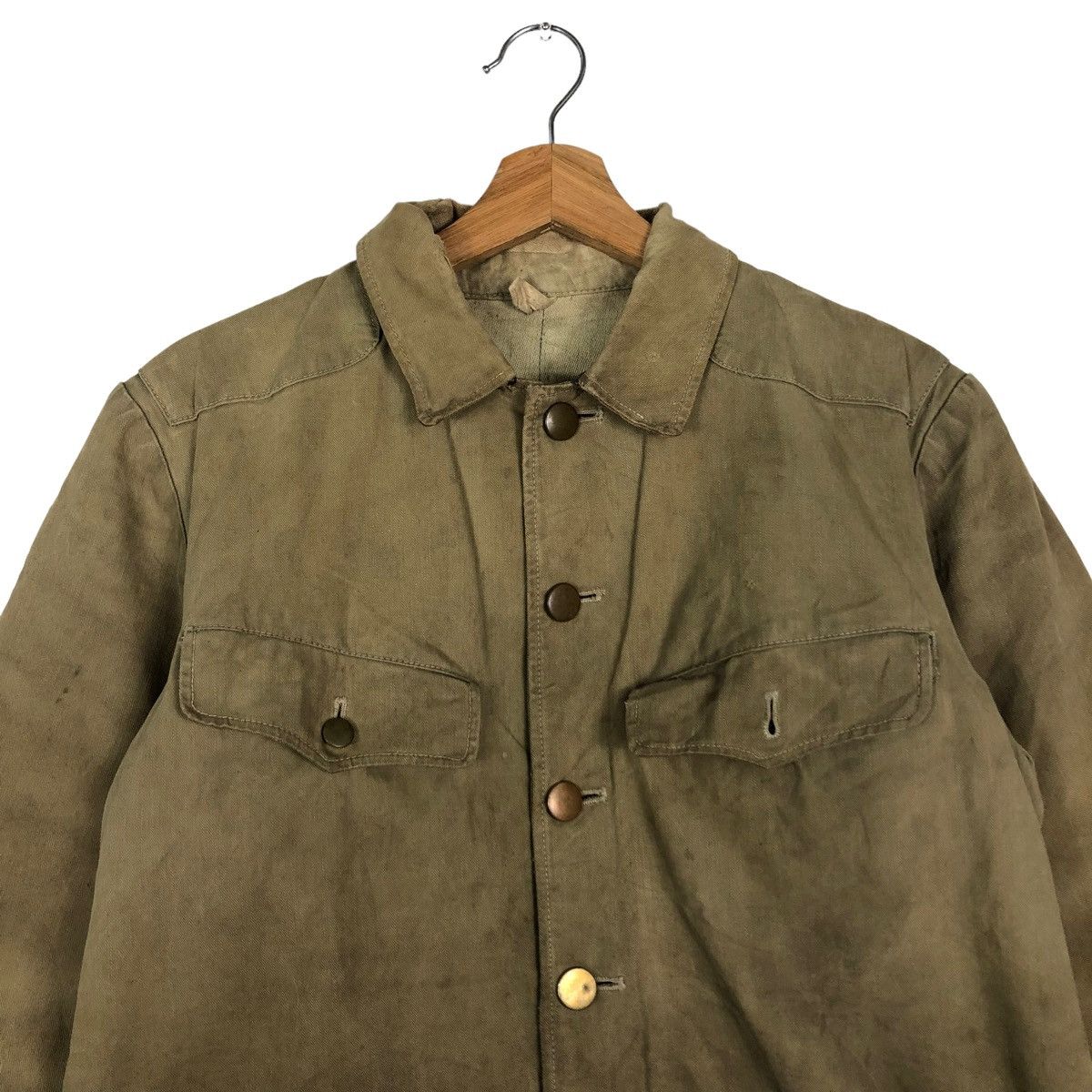 Vintage 🔥TRUE VINTAGE 1940’s CHORE MILITARY JACKET MULTI POCKET Size US M / EU 48-50 / 2 - 3 Thumbnail