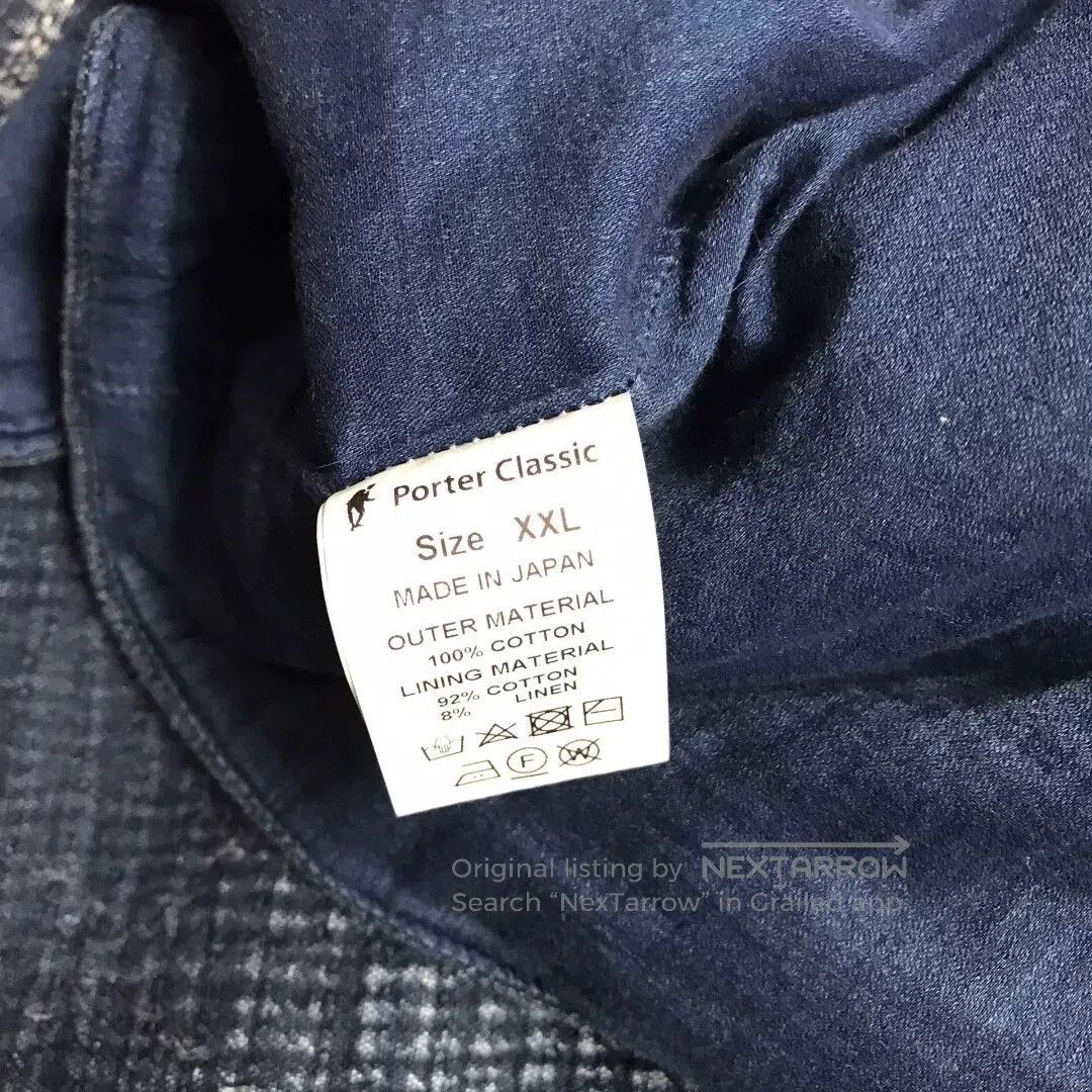 Porter Classic indigo sashiko light zip up outdoor jacket. Size US M / EU 48-50 / 2 - 6 Thumbnail
