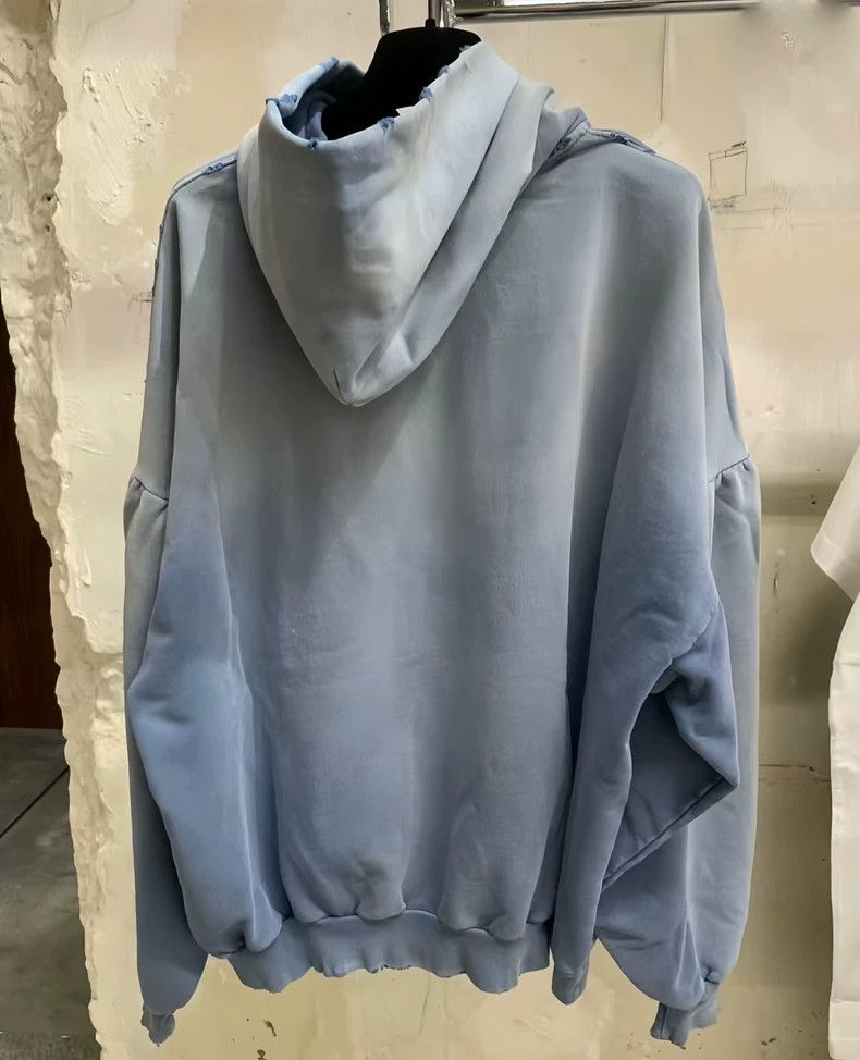 Balenciaga Balenciaga Make an Old Washed Blue hoodie Size US S / EU 44-46 / 1 - 2 Thumbnail
