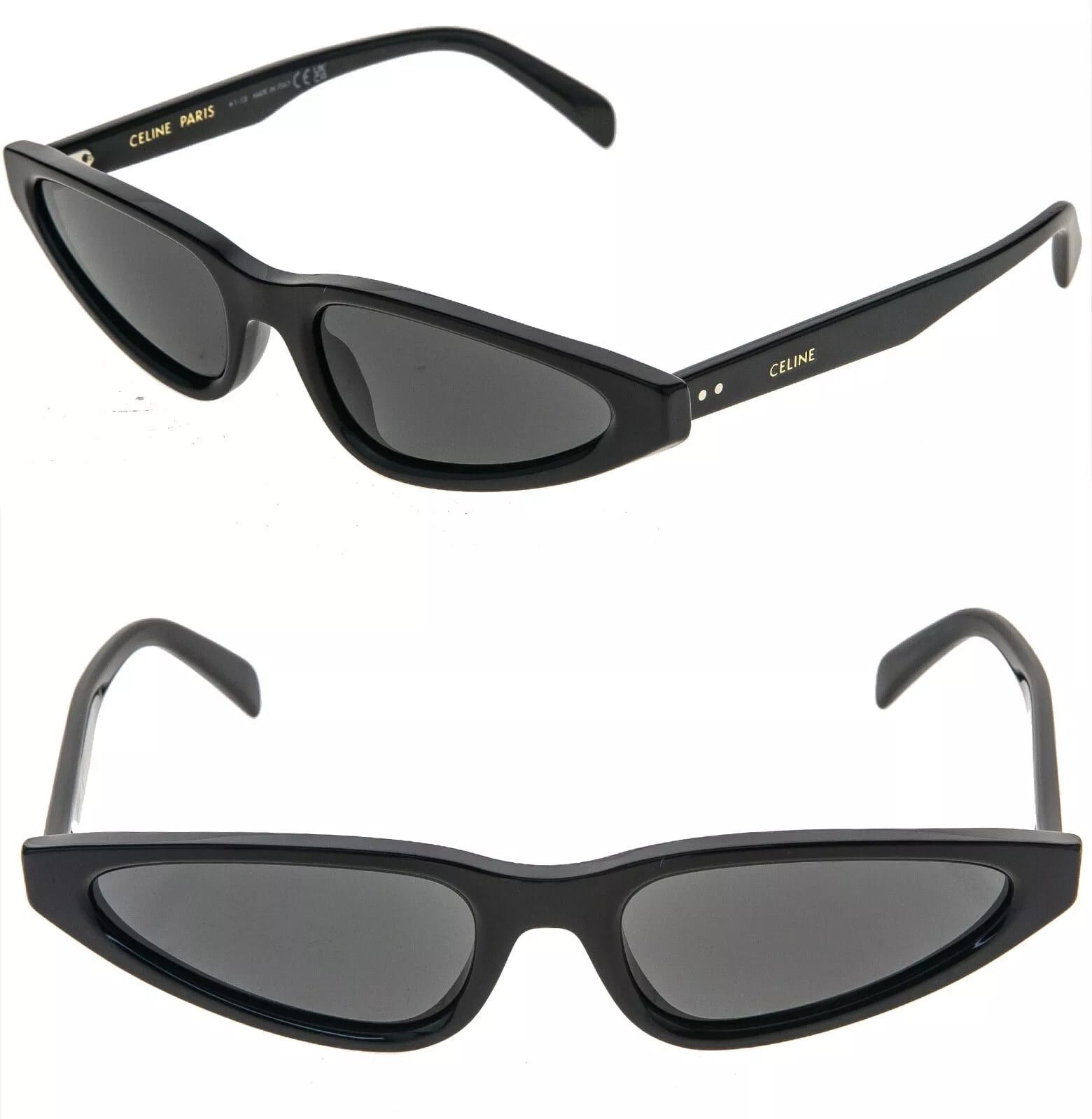Celine CELINE BOLD 3 Dots Black Thin Narrow Cat CL40231I 01A Size ONE SIZE - 1 Thumbnail