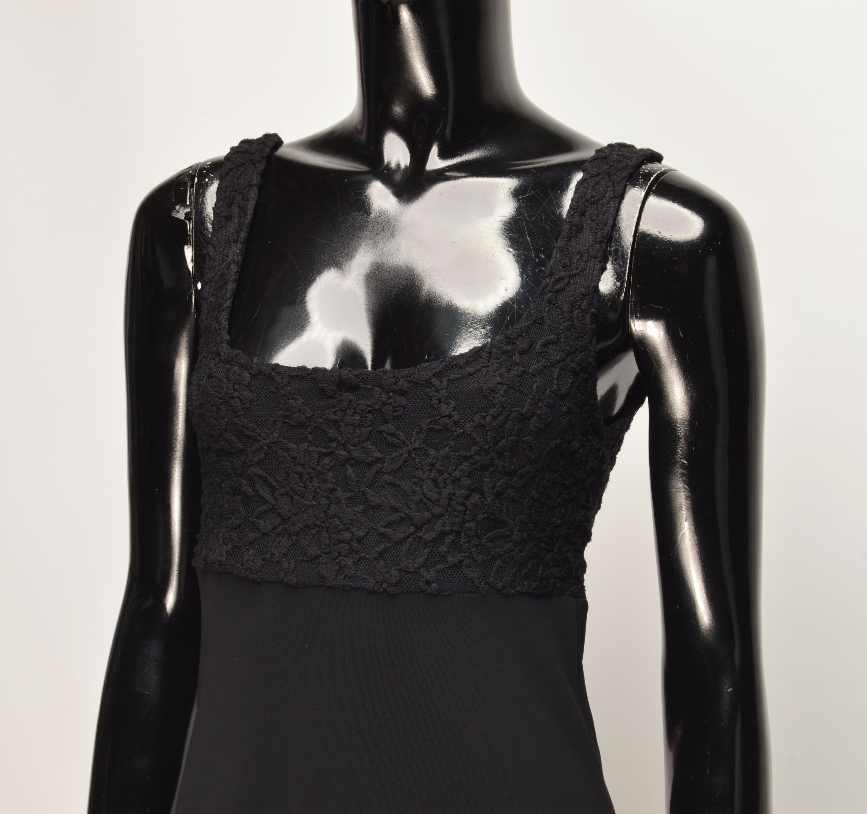 Morgan De Toi Morgan de Toi Y2K 90's Lace Bodice Coctail Mini Black Dress Size S / US 4 / IT 40 - 2 Thumbnail