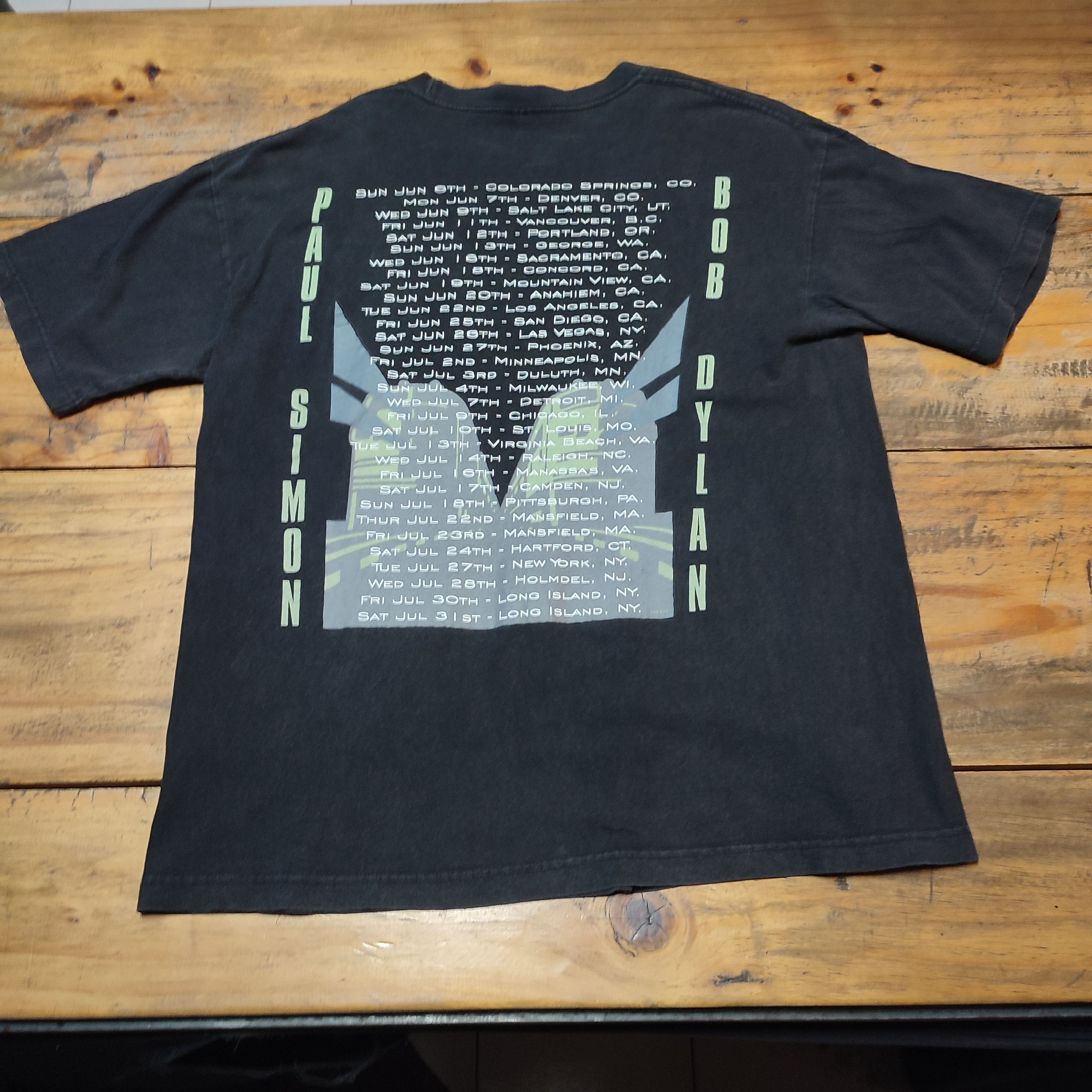 Band Tees × Giant × Vintage Vintage 1999 Paul Simon and Bob Dylan Tour T-shirt Size US L / EU 52-54 / 3 - 4 Thumbnail