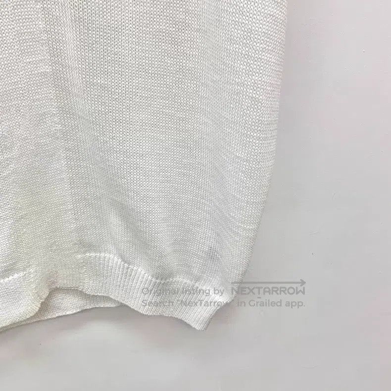 Brunello Cucinelli Brunello Cucinelli White sequin design cotton V-neck short Size S / US 4 / IT 40 - 4 Thumbnail